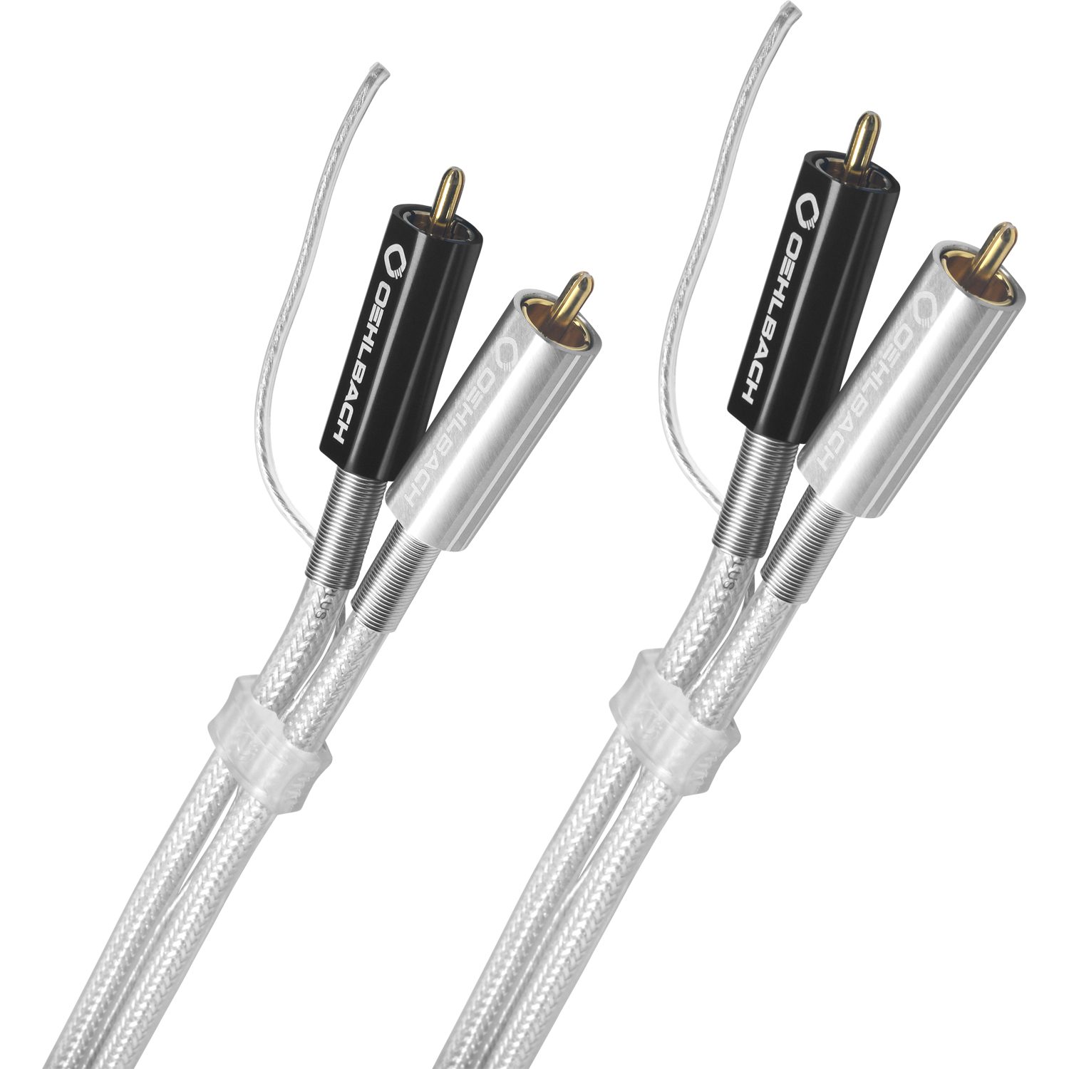 OEHLBACH Silver Express Plus Phono Audio-Cinchkabel inklusive Masseleitung Audio-Kabel, 2 x Cinch mit Masse, 2 x Cinch mit Masse (200 cm), Flexibel, Hochwertiges Kupfer
