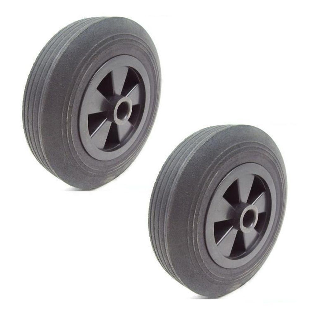 Apex Stützrad 2 Stück Gummiräder 200 mm Rolle Laufrollen Räder (2 St)