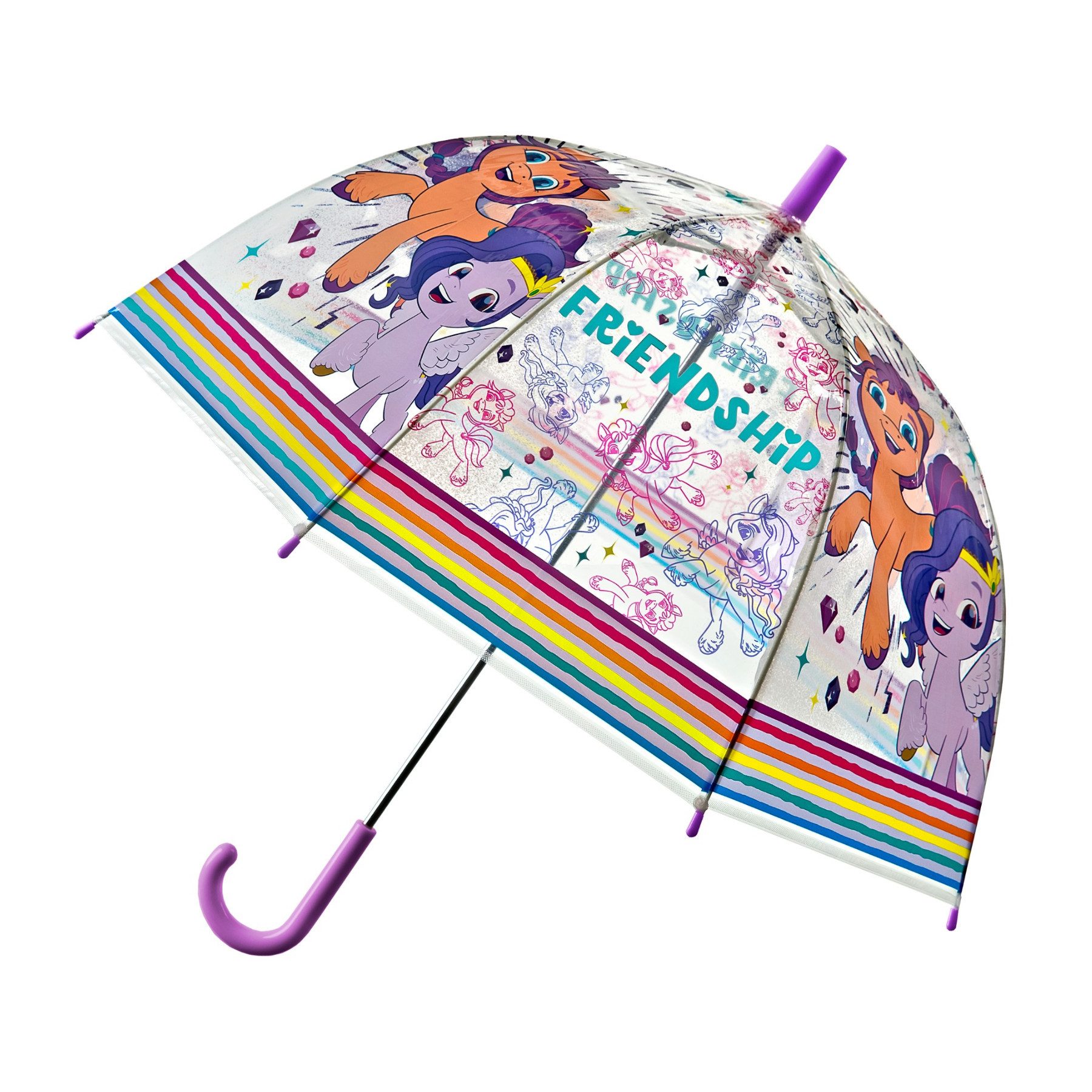 My Little Pony Stockregenschirm ⌀ 67,5 cm Kinder Regenschirm transparent mehrfarbig Stockschirm