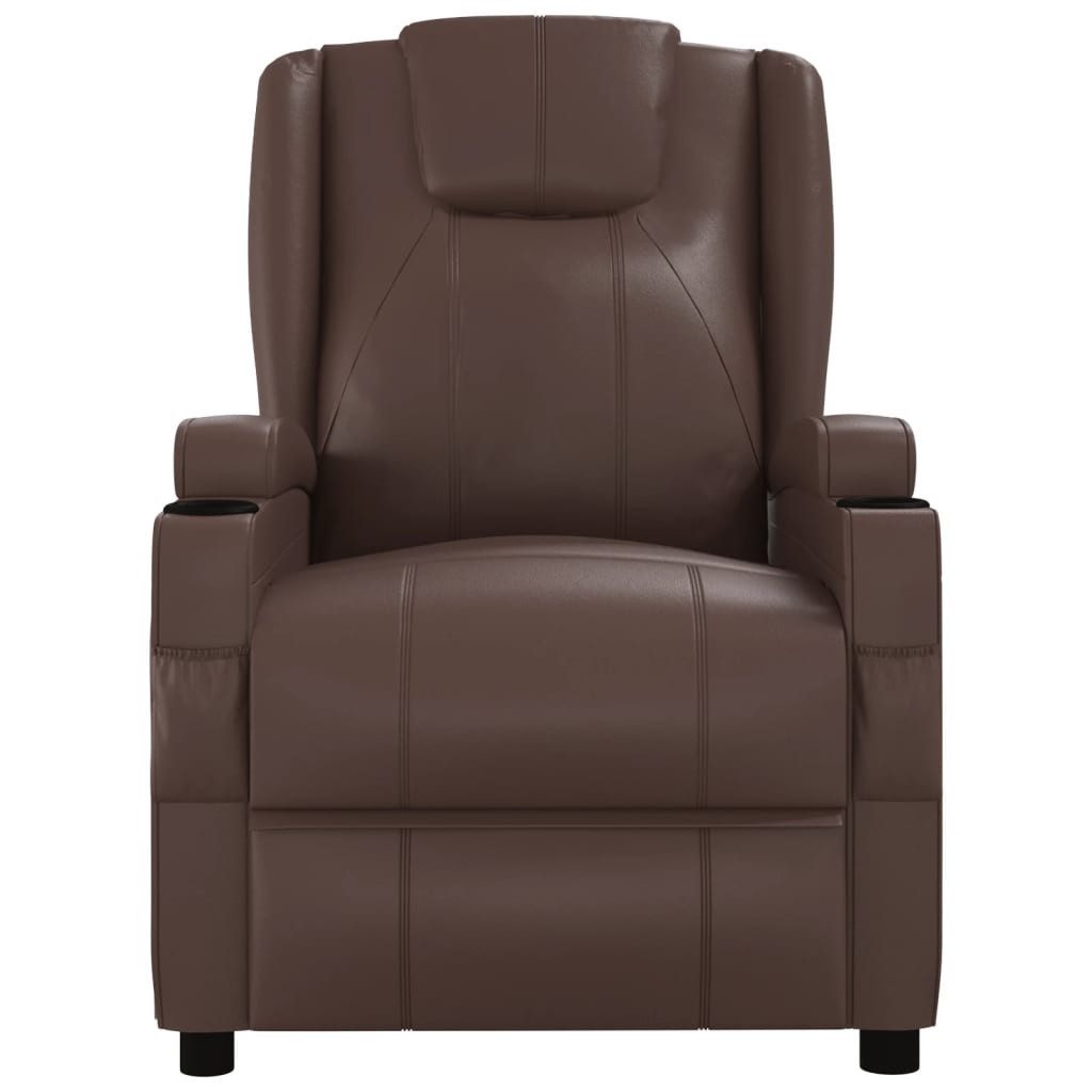 vidaXL Massagesessel Massagesessel Braun Kunstleder (1-St)