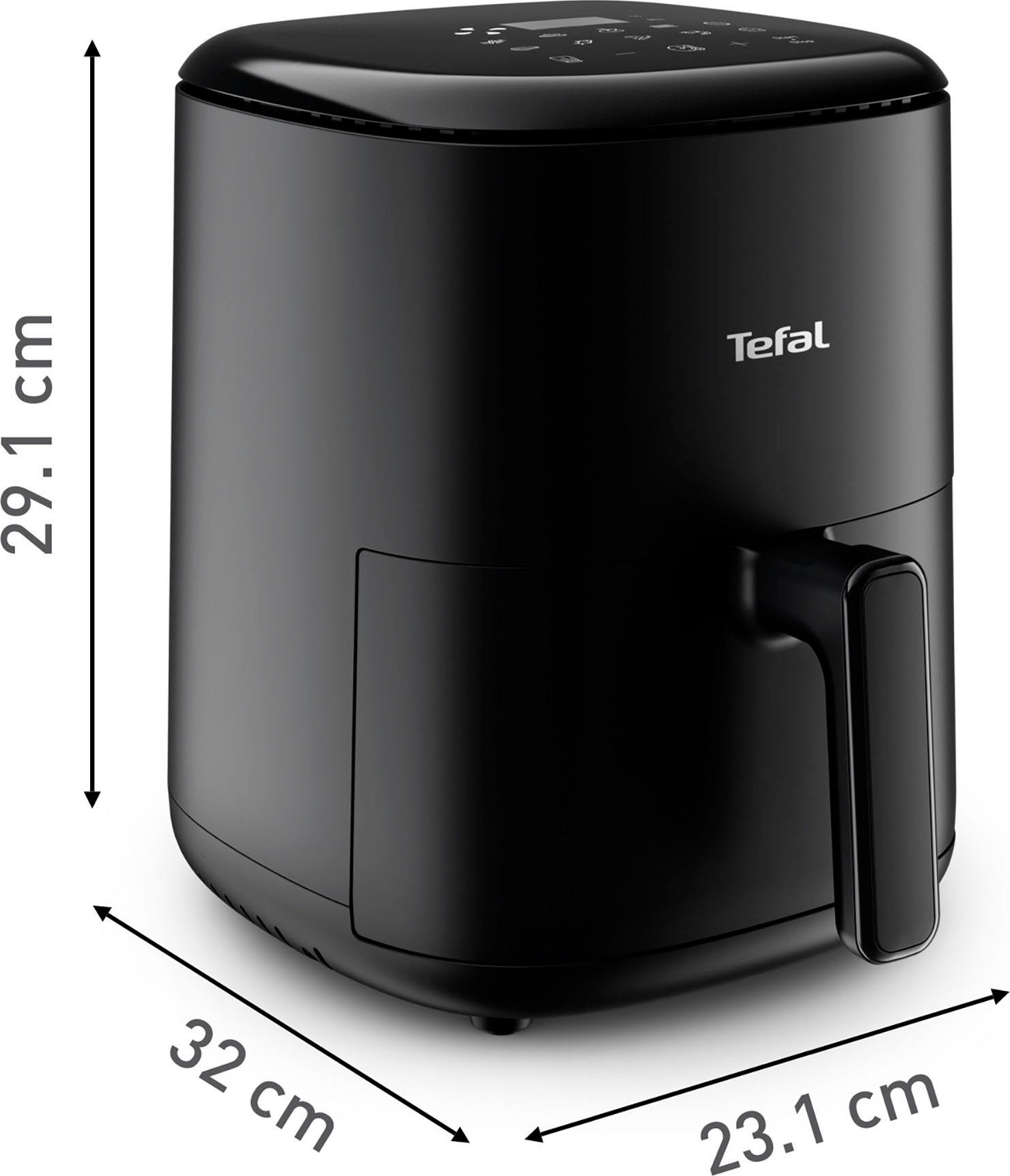 W Compact, Heißluftfritteuse Tefal EY1458 1300 Easy Fry