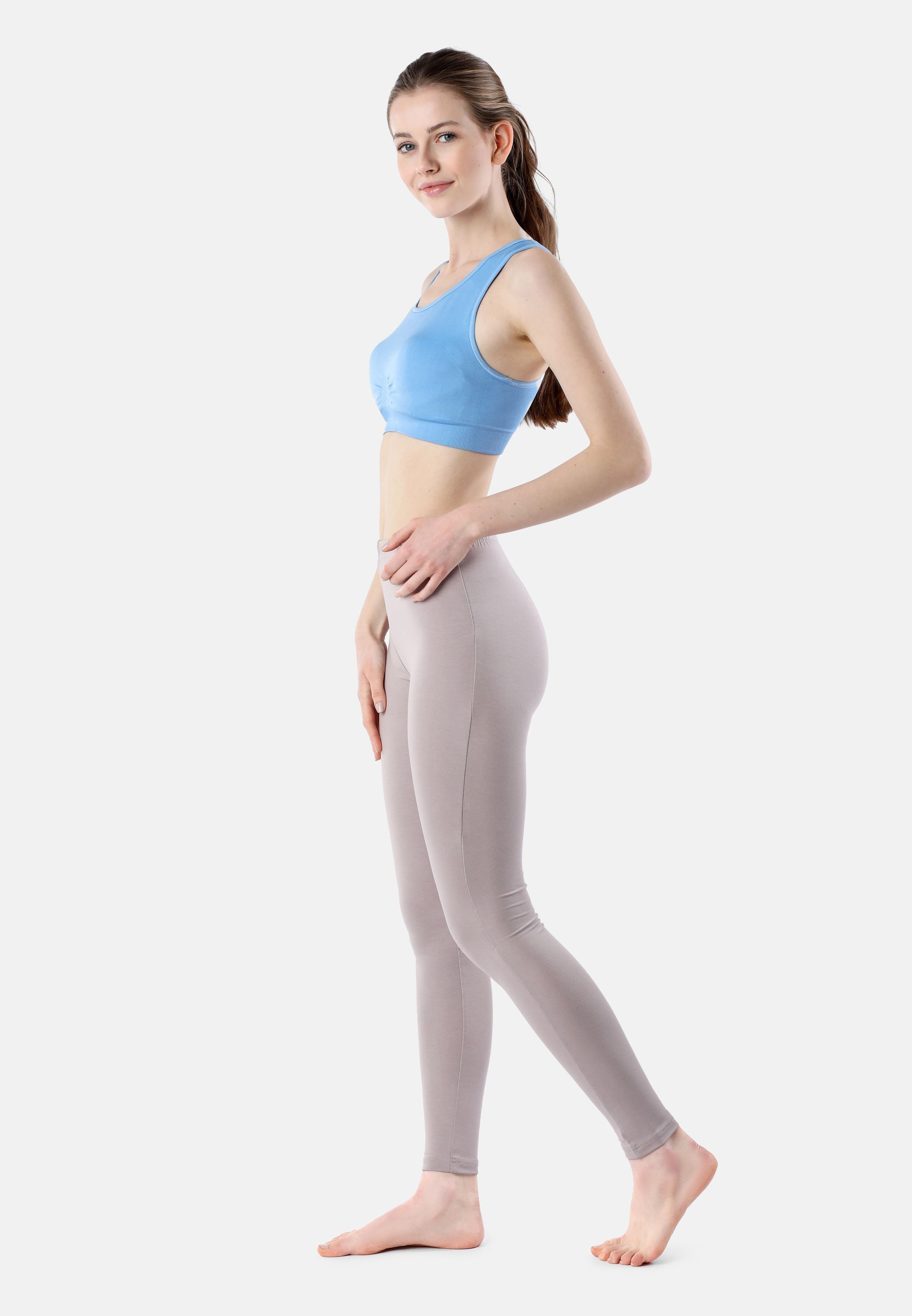 Bellivalini Leggings Damen Lange Hose Freizeithose mit bequemem Bund BLV50-203 (1-tlg) aus Viskose