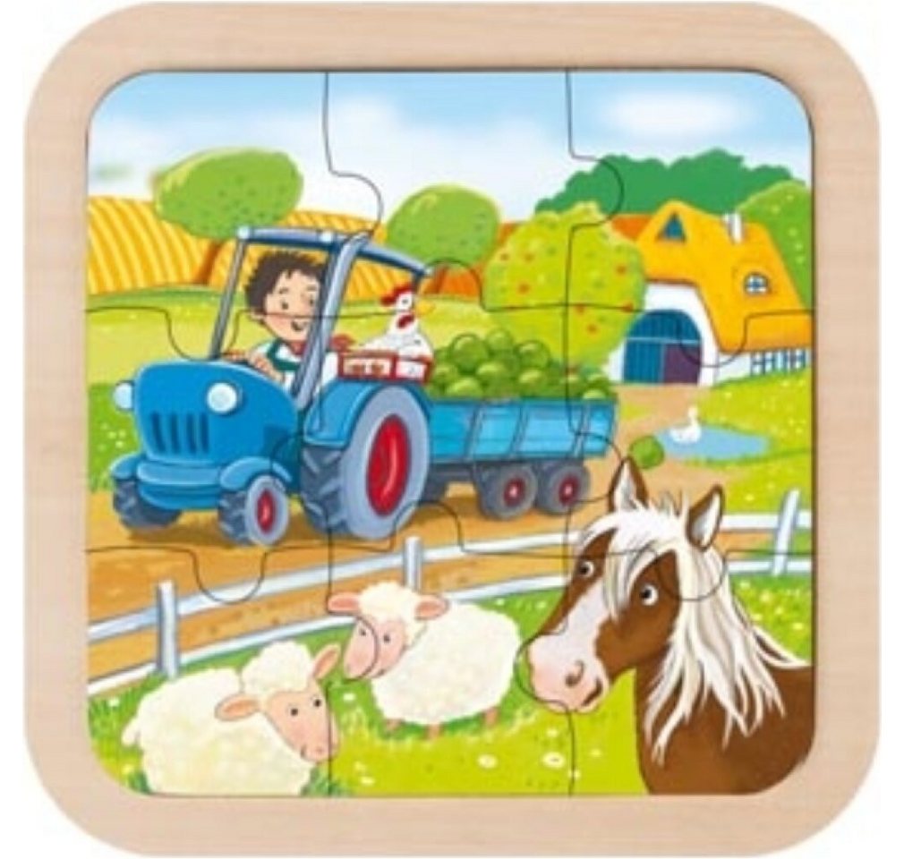 goki Puzzle Holzpuzzle Feuerwehrleute 9 Teile, Puzzleteile