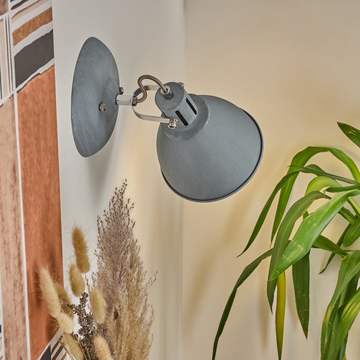 Deckenleuchte Deckenlampe hofstein Metall »Orroli« Strahler, E14, Design Grau/Blau, ohne angesagten aus in im Spot verstellbarer Leuchtmittel,