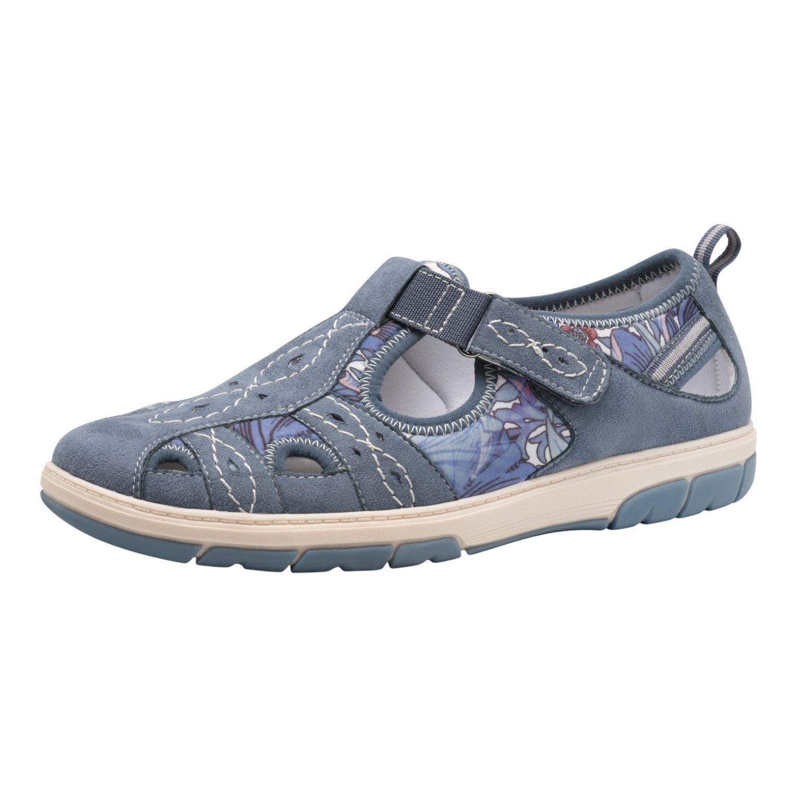 Jana Jana Damen Klettschuh 8-23671-44-802 denim blau Slipper