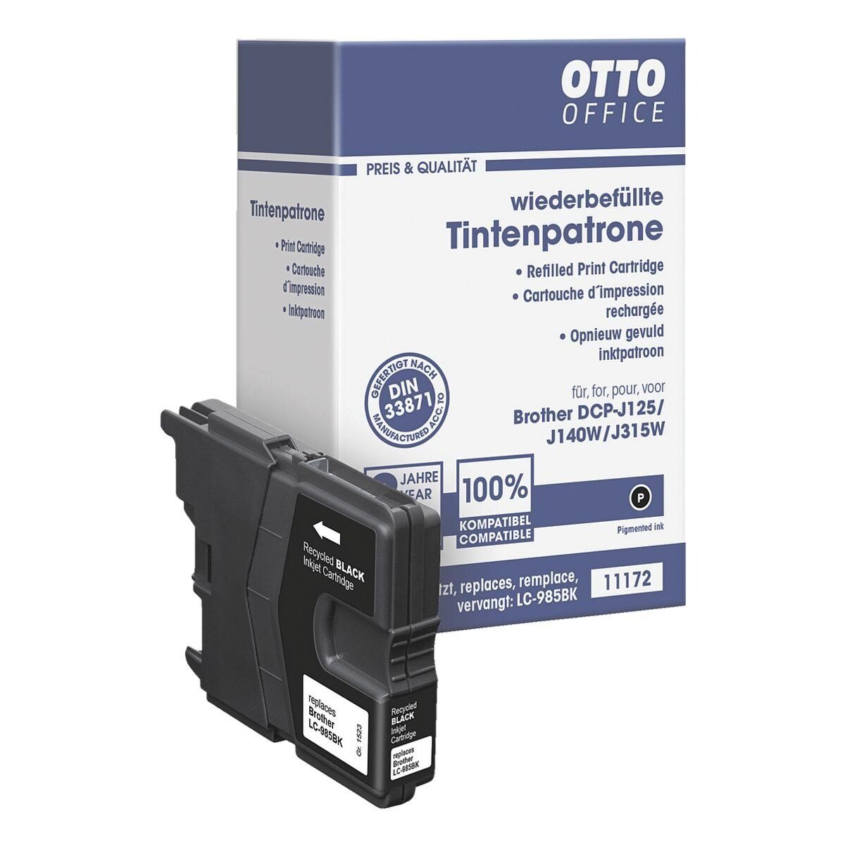 Otto Office Tintenpatrone (1-tlg., ersetzt Brother »LC985BK«, schwarz)