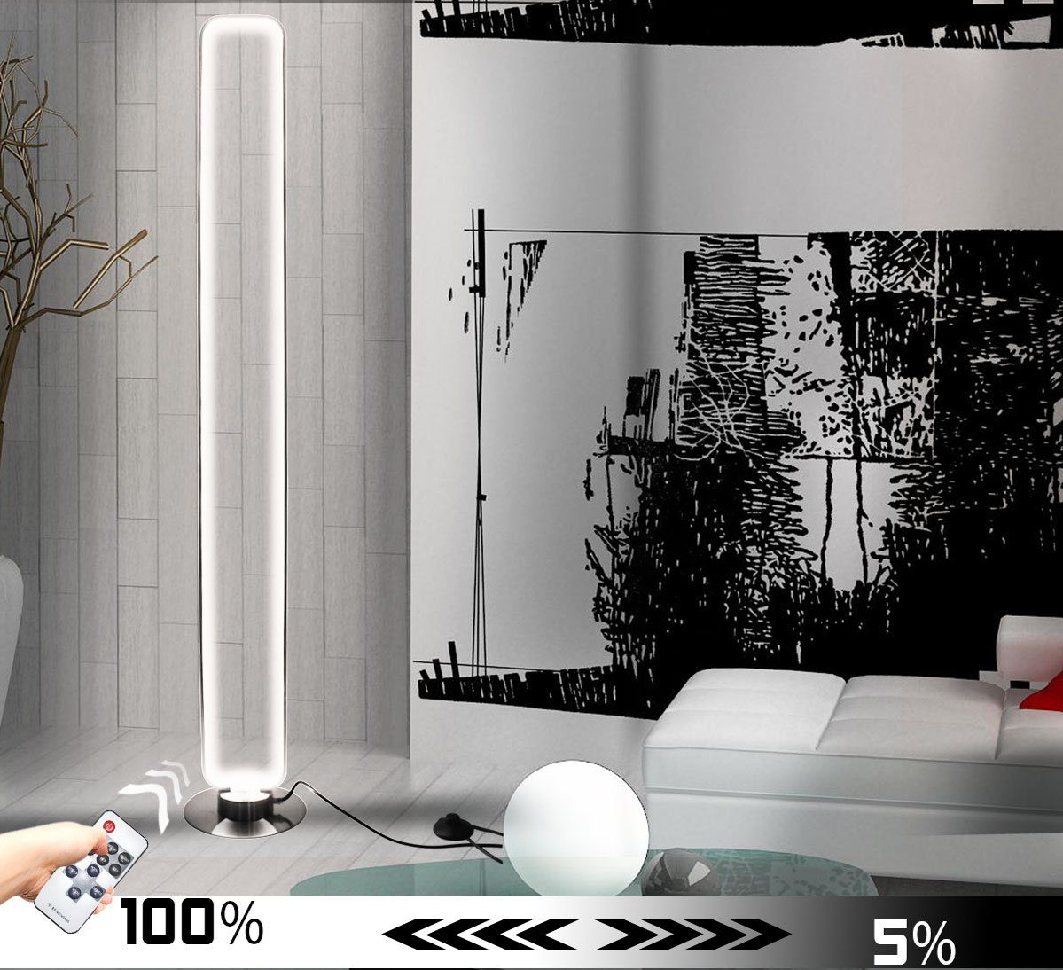 Lewima LED Stehlampe, Dimmbar Warmweiß 140cm LED Stehleuchte Standlampe  Standleuchte Bodenlampe, 50W mit Fernbedienung online kaufen | OTTO