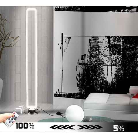 Lewima LED Stehlampe »Diffus« XXL 140cm Groß, LED dimmbar, Warmweiß, 25W mit Fernbedienung und Speicherfunktion, Stehleuchte Standlampe Standleuchte Bodenlampe