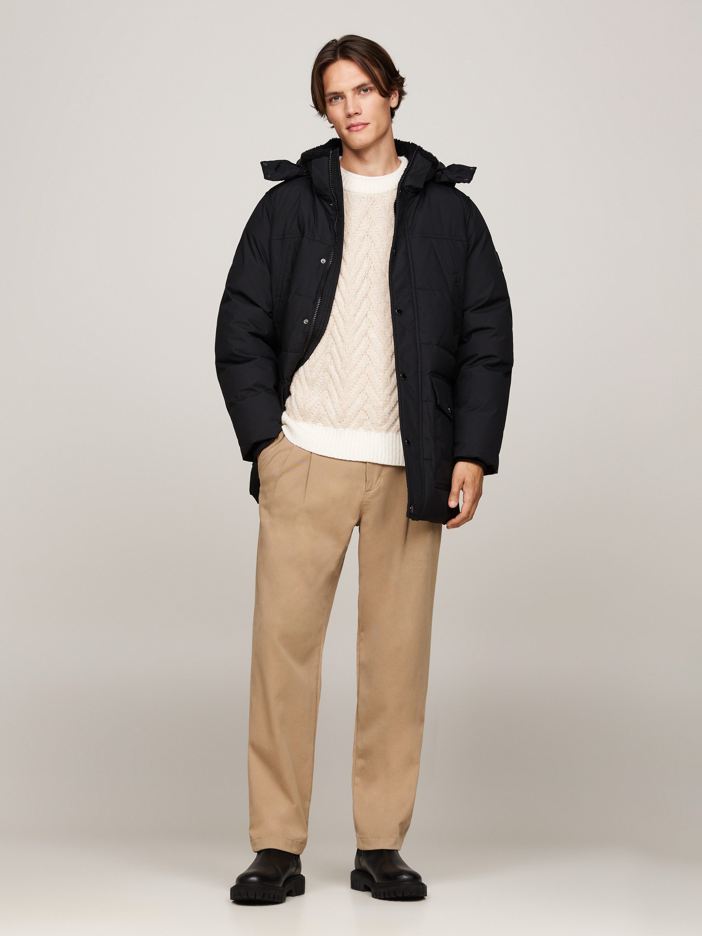 Tommy Hilfiger Parka ROCKIE UTILITY PARKA Winterjacke, Outdoorjacke hoch geschlossen, Stehakragen mit Fellimitat – Bild 3 von 5
