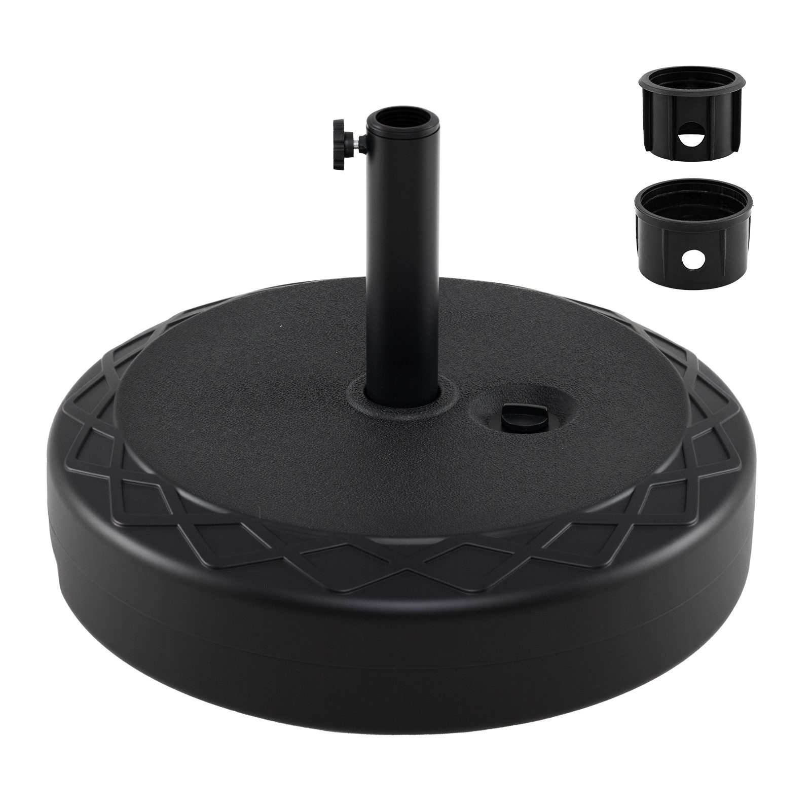 COSTWAY Schirmständer, Sonnenschirmfuß für Schirmstangen von 39/49 mm