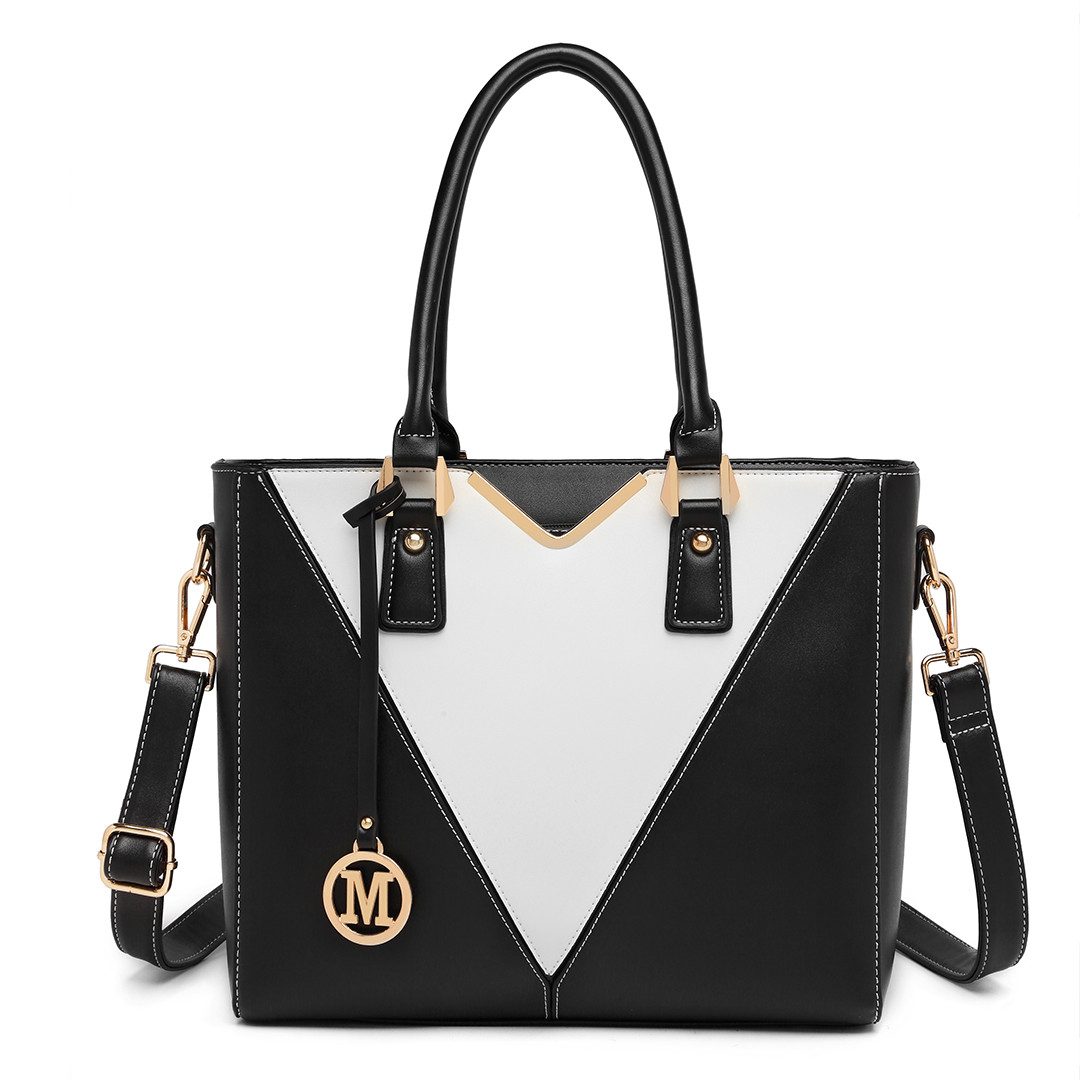 Miss Lulu Handtasche Damen Handtasche mit V-förmigem Design und abnehmbarem günstig online kaufen