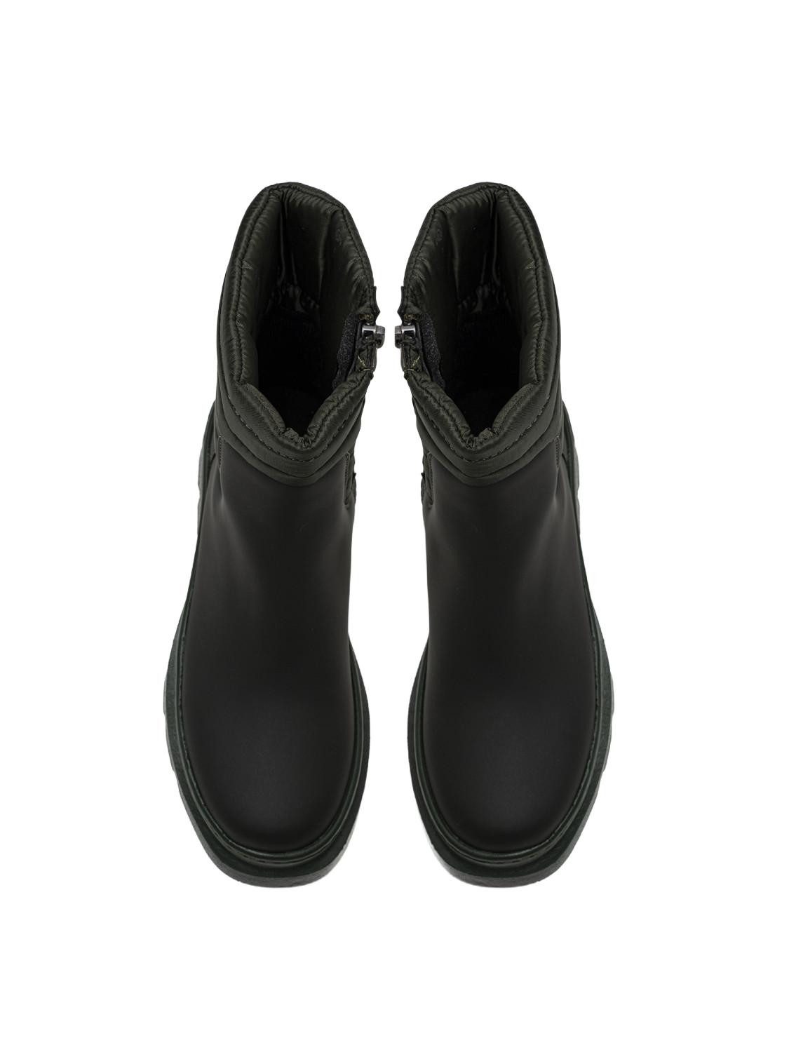 Desa Damen-Ankle-Boots aus Kunstleder – Warmes Futter, Kunststoffsohle, fl Stiefel