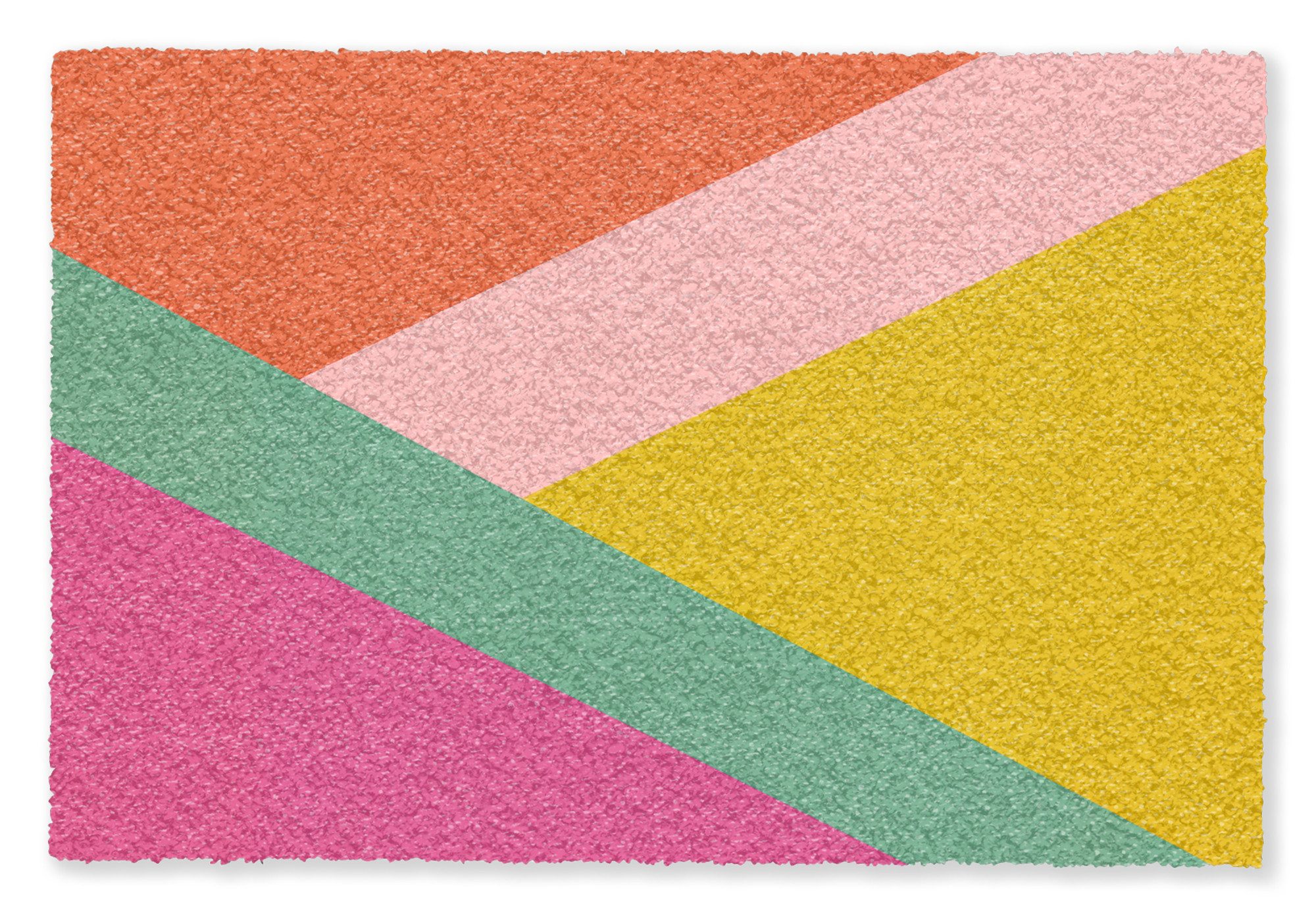 MuchoWow Fußmatte Dreiecke - Bunt - Abstrakt, Rechteckig, innen Schmutzfangmatte, Tür, Schmutzfänger Flur, Teppich, 60x40 cm