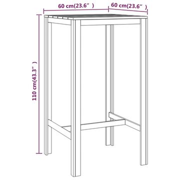 furnicato Gartentisch Bartisch 60x60x110 cm Imprägniertes Kiefernholz