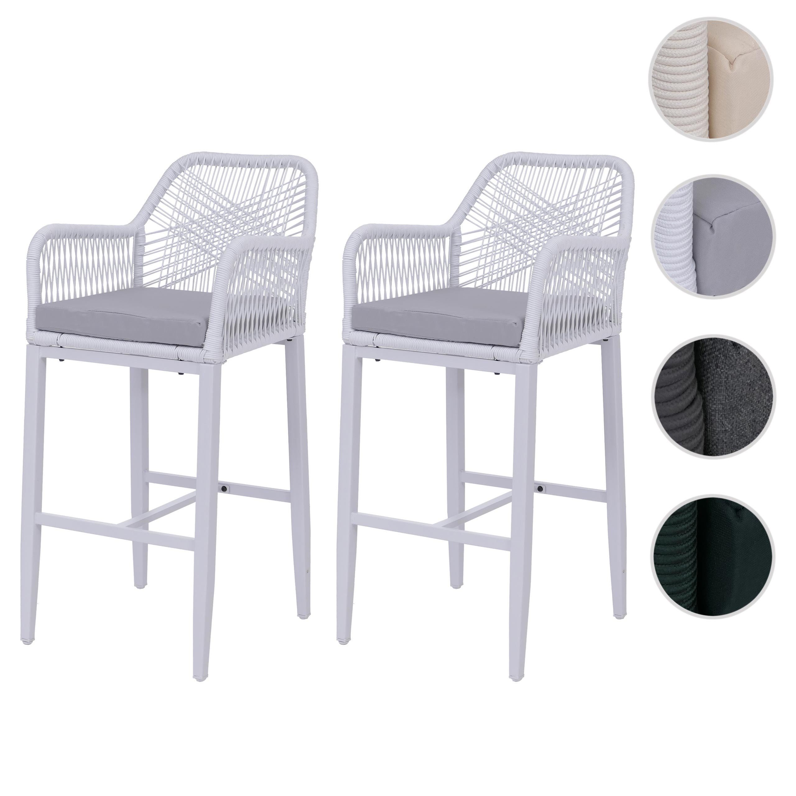 MCW Barhocker MCW-P91 (2 St), Stabiles Stahl-Gestell, Hohe Stoffqualität 180 g/m²