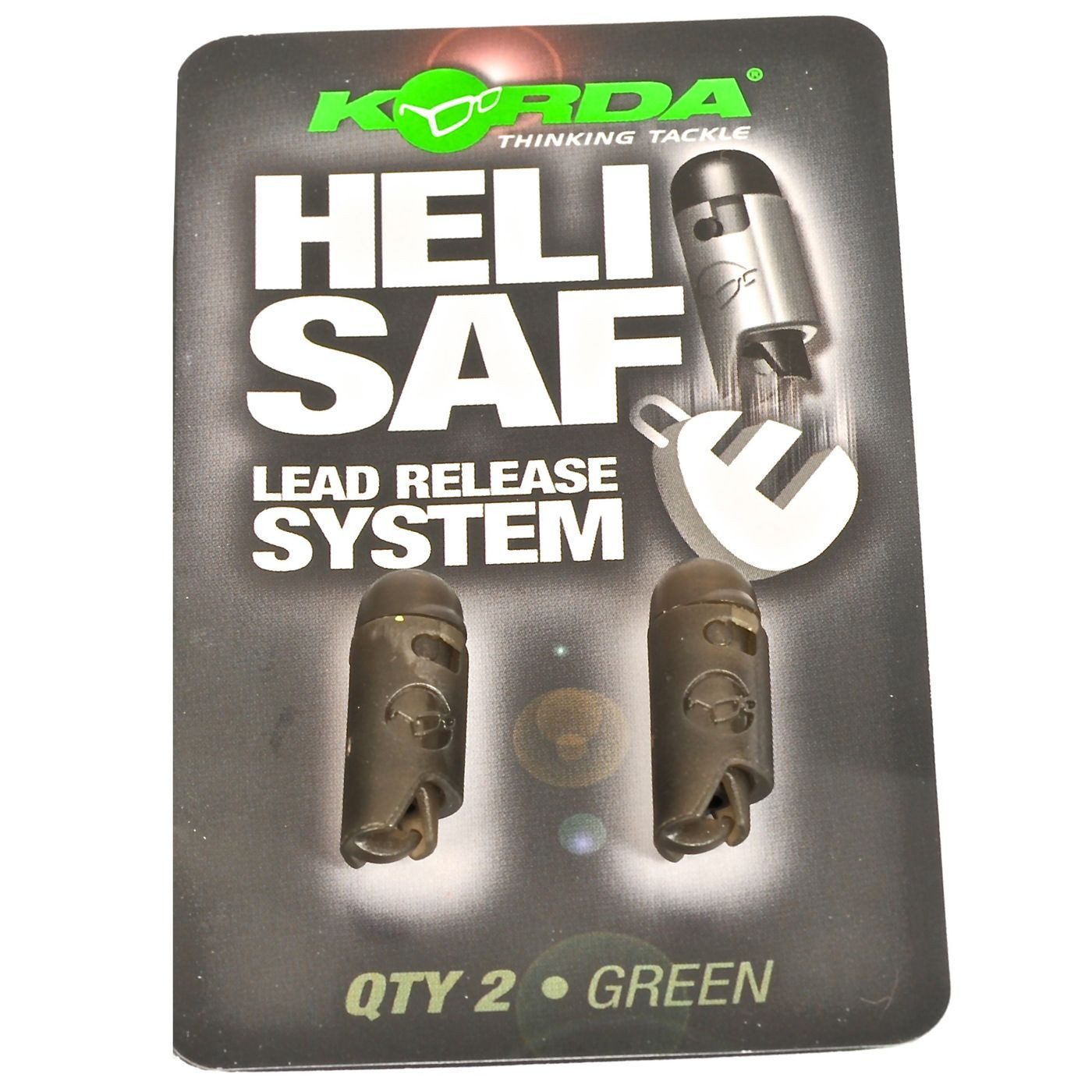 Karpfenhaken Korda Heli Safe Green - 2 Lead Clips