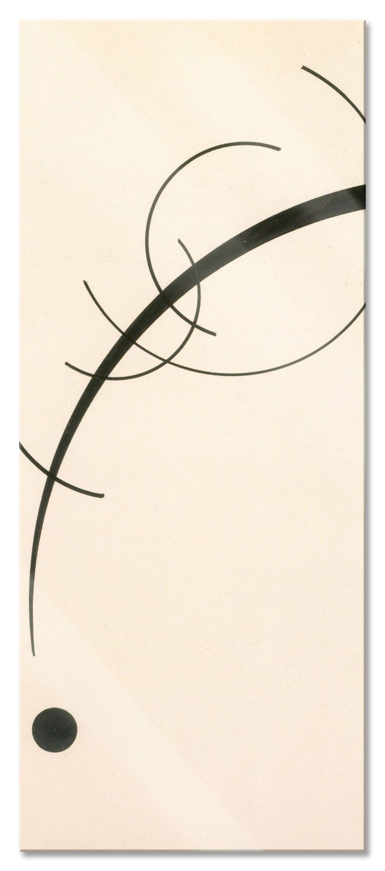 inkl. Kandinsky - Wassily St), Glasbild Wassily Echtglas, (1 Kandinsky Fern Pixxprint - Fern, und aus Glasbild Abstandshalter Aufhängungen
