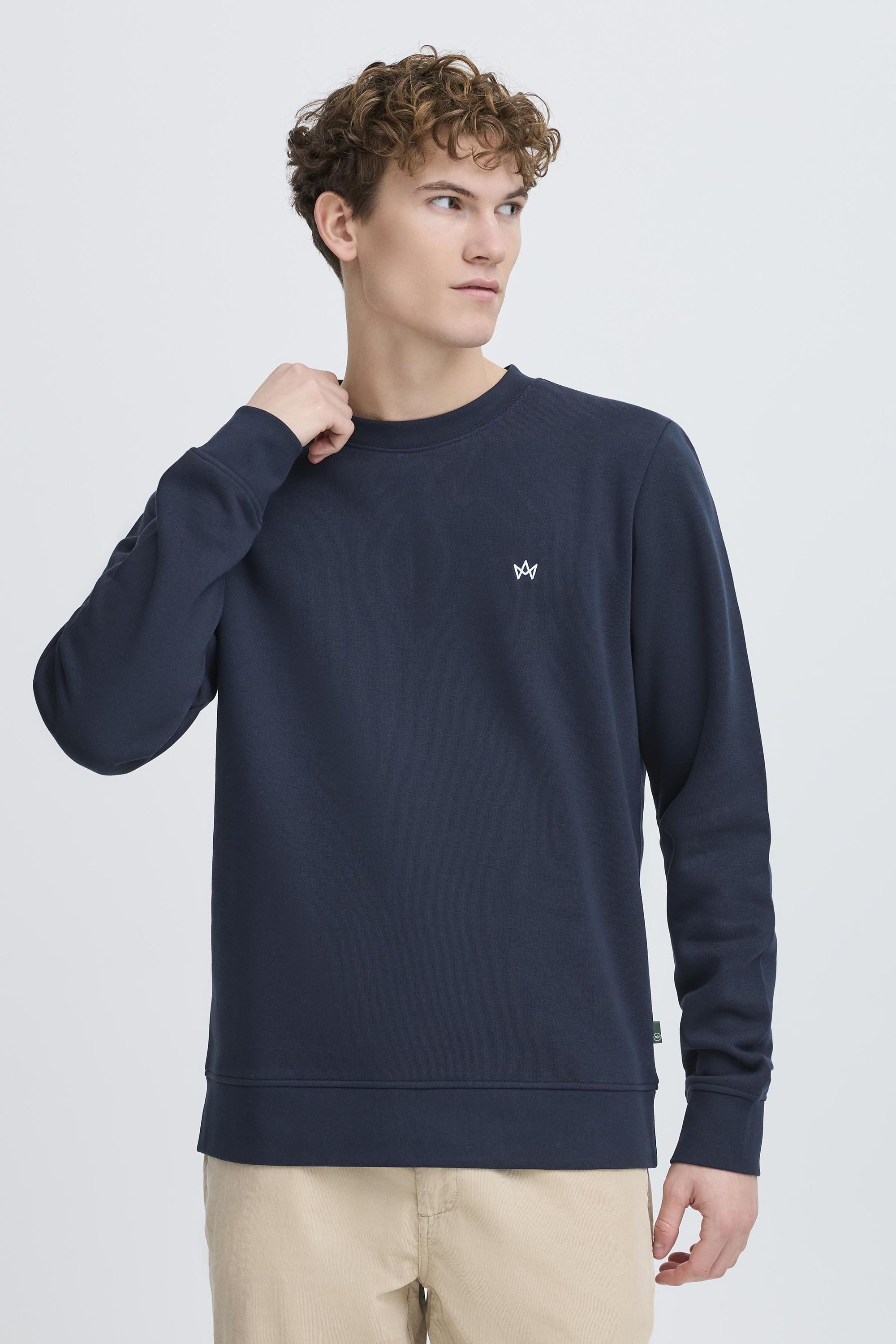 Kronstadt Sweater KSRichards Basic Crewneck mit Stickerei