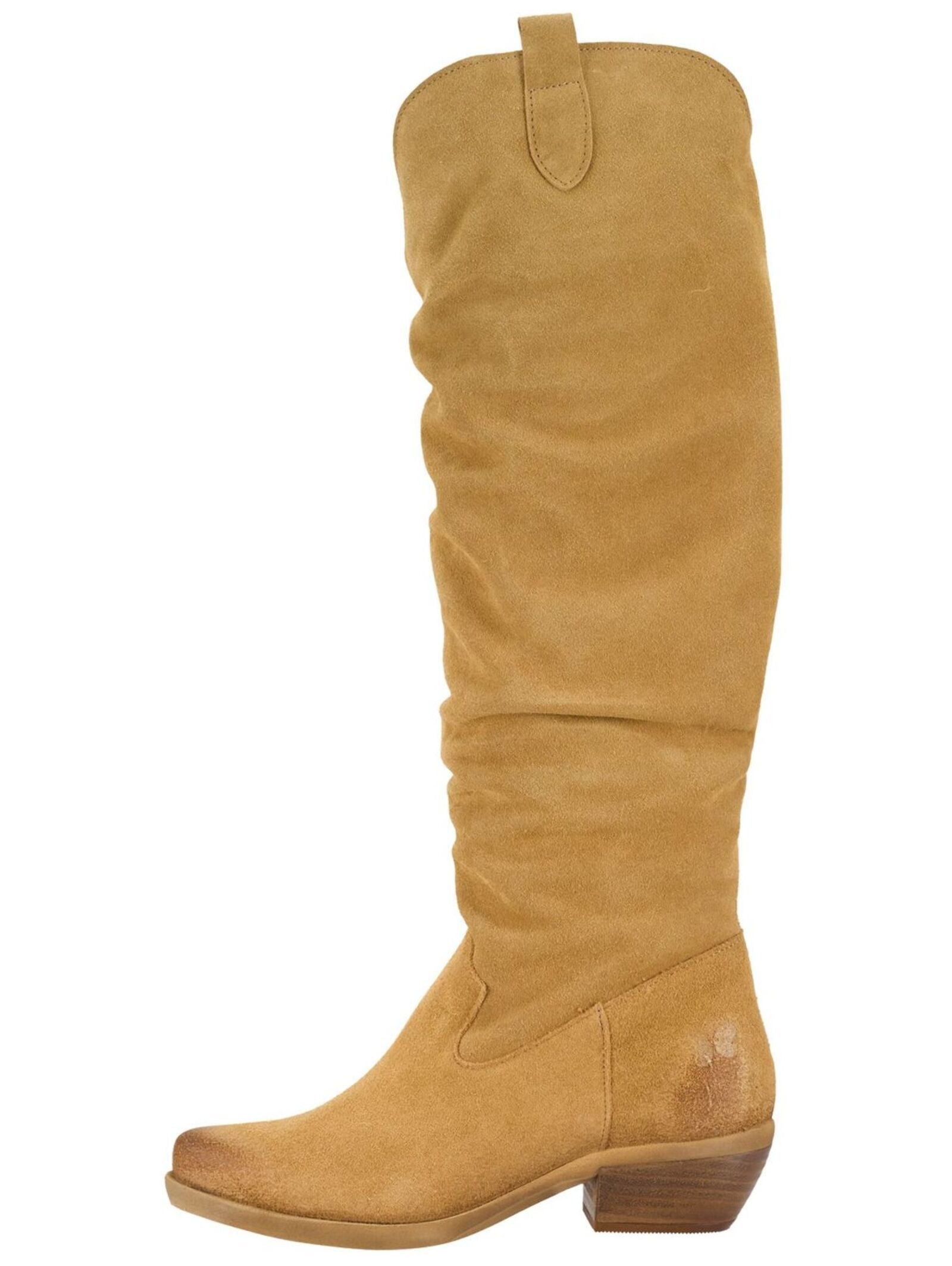 Felmini Wide Fit Stiefel Veloursleder Bikerboots