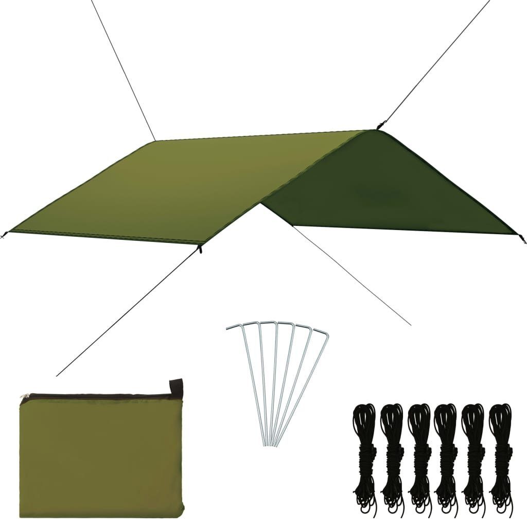 Tarp-Zelt Outdoor-Tarp 4x4 m Grün