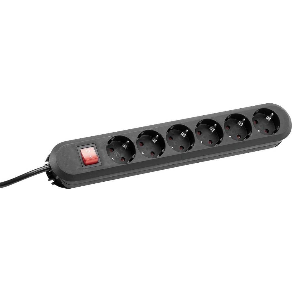 Bachmann SMART 6x Schuko H05VV-F 3G 1.5mm² 16A/3680W 3m 6AC outlet(s 381.151K Steckdosenleiste, erhöhter Berührungsschutz, mit Schalter