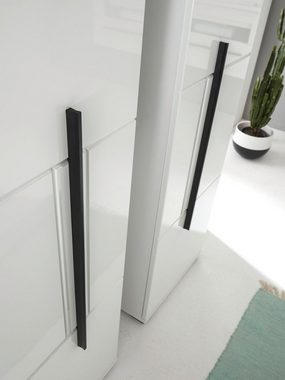 Furn.Design Waschbeckenunterschrank Design-D (Hängeschrank in weiß Hochglanz, Breite 60 cm) mit großem Stauraumfach