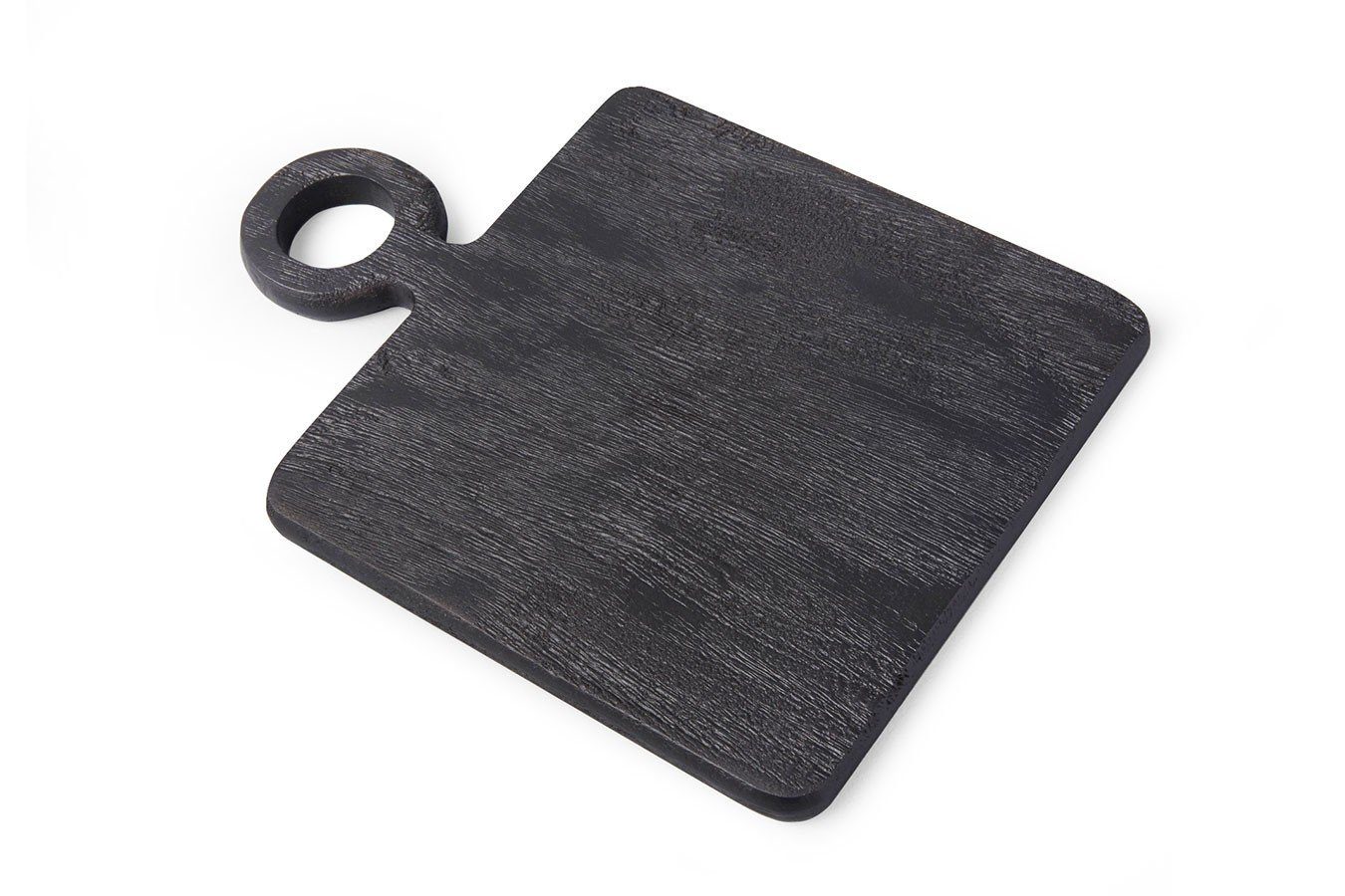 daslagerhaus living Schneidebrett Holztablett schwarz medium