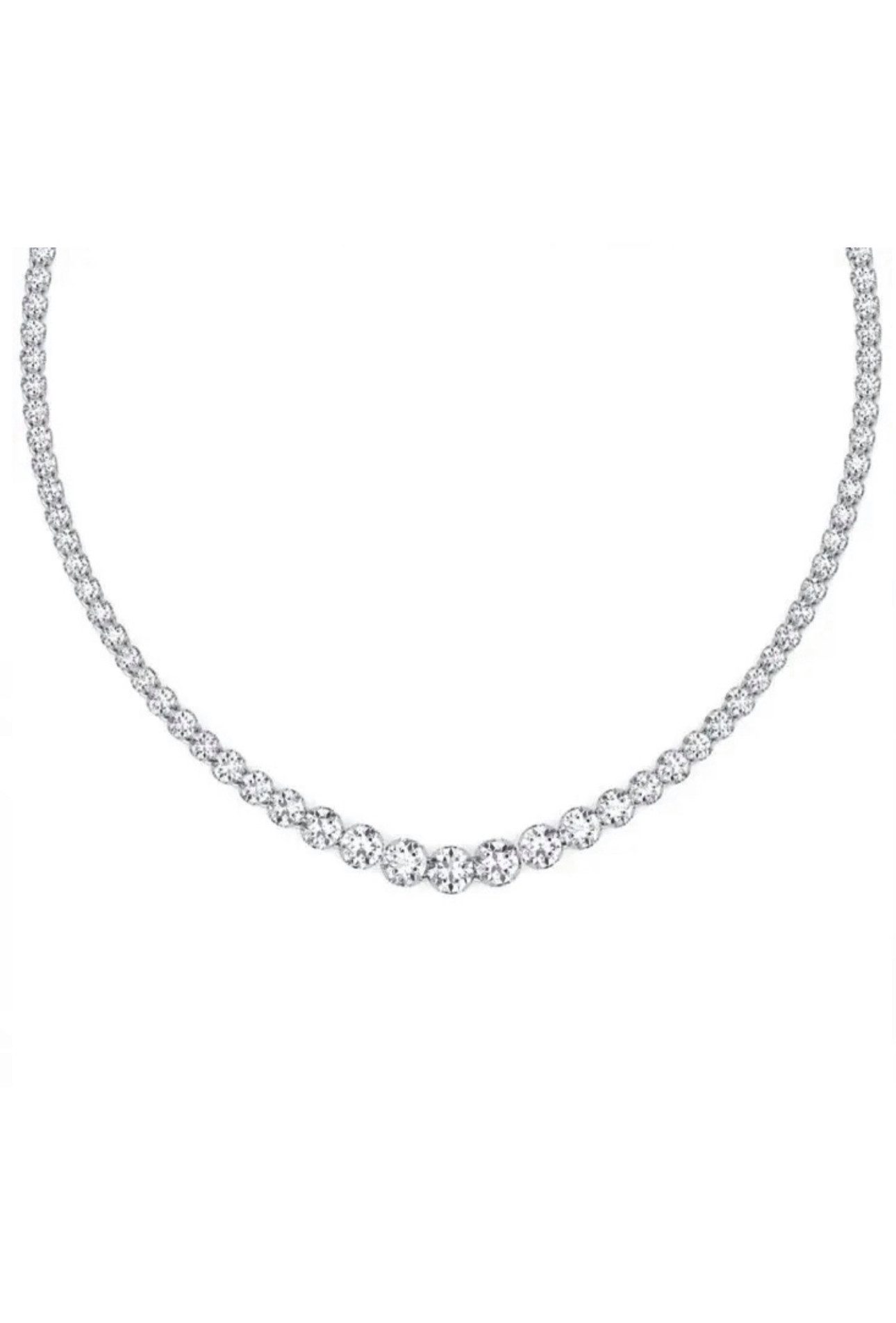 ROUGEMONT Collier Luxuriöse Damen Collier Halskette Zirkonia 45cm, Funkelnd günstig online kaufen