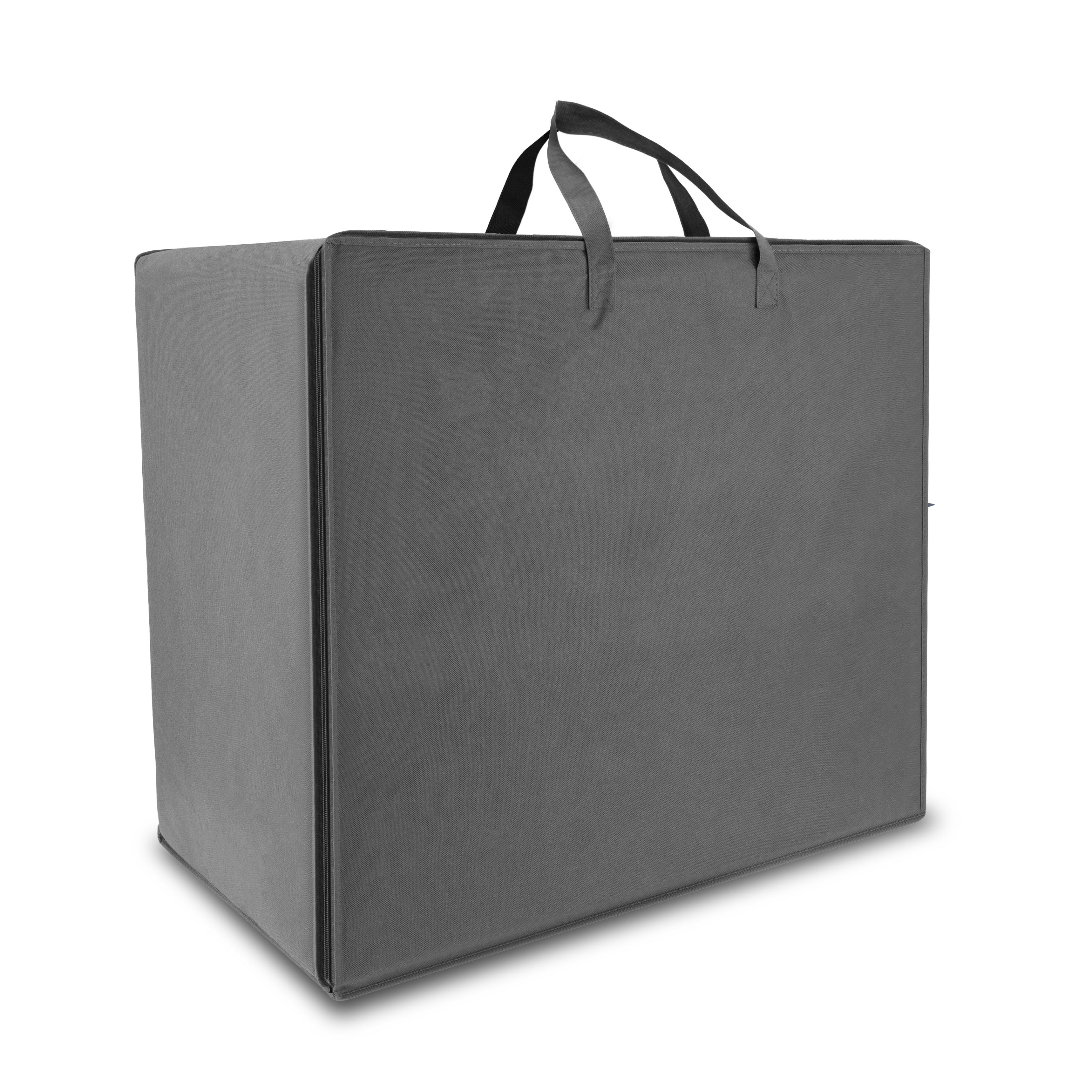 Klappmatratze Aufbewahrungstasche für Decken, Kissen, VS95 67x100x42 cm Grau, Beautissu, 42 cm hoch, 280 Liter Kleideraufbewahrungtasche für Klappmatratze Bettzeug