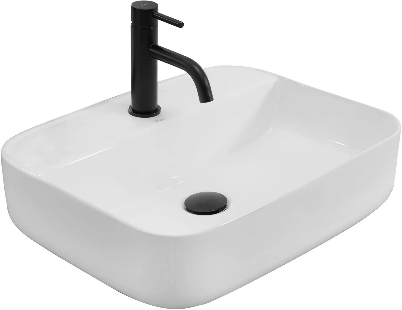 GTM Design Waschbecken Glanz - Modern Waschbecken - ohne Überlaufloch - Elegant