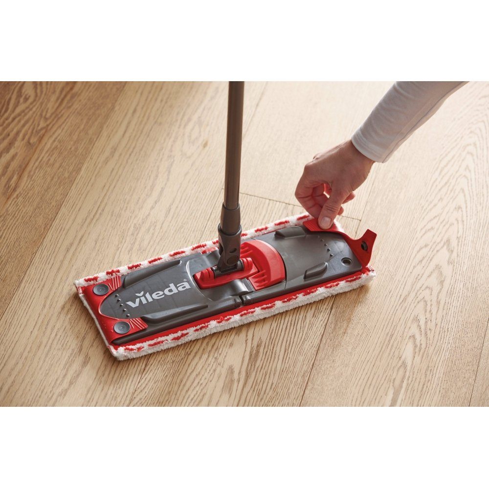 Vileda Wischmopp Wischer Ultramax 2 in 1 Komplettset - Bodenwischer - schwarz/rot