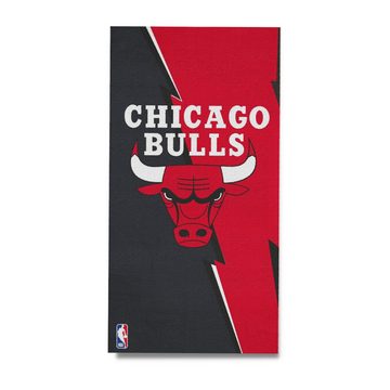 MTOnlinehandel Badetuch Chicago Bulls 70x140 cm, 100% Baumwolle, Duschtuch Strandtuch, (1-St), Basketball NBA Team Fanartikel, weich & flauschig
