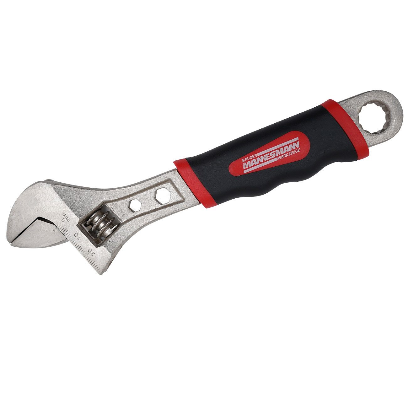 Brüder Mannesmann Werkzeuge Gabelschlüssel Rollgabelschlüssel (20cm): Robuster Allrounder, verstellbar, Mit polierten Köpfen – Bild 4 von 4