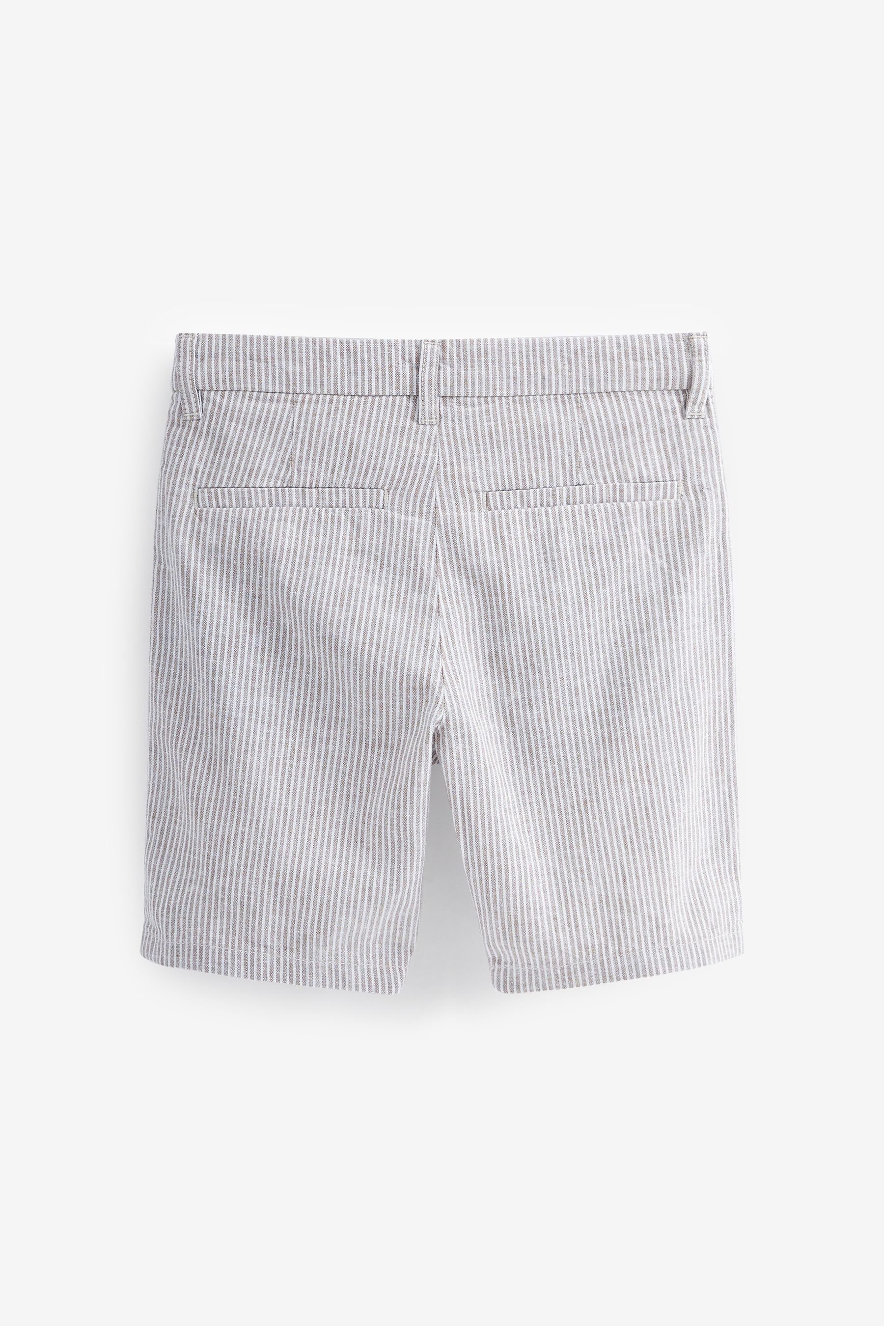 Next Chinoshorts Neutral Leinenanteil (1-tlg) Chino-Shorts mit Stripe