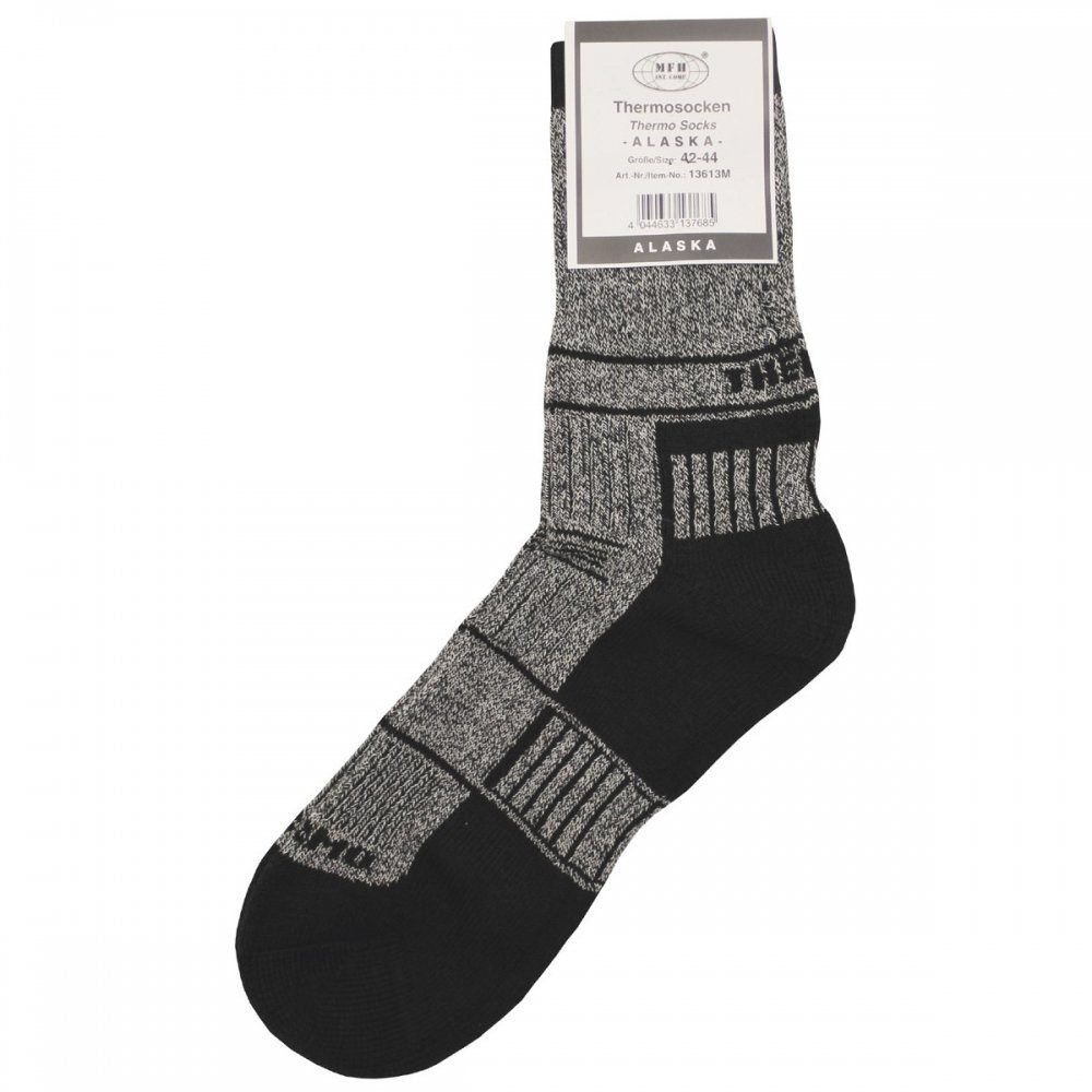 MFH Mittelfußstütze Paar) eingearbeitete - Funktionssocken 42-44 1 Alaska, (Packung, grau Thermosocken,