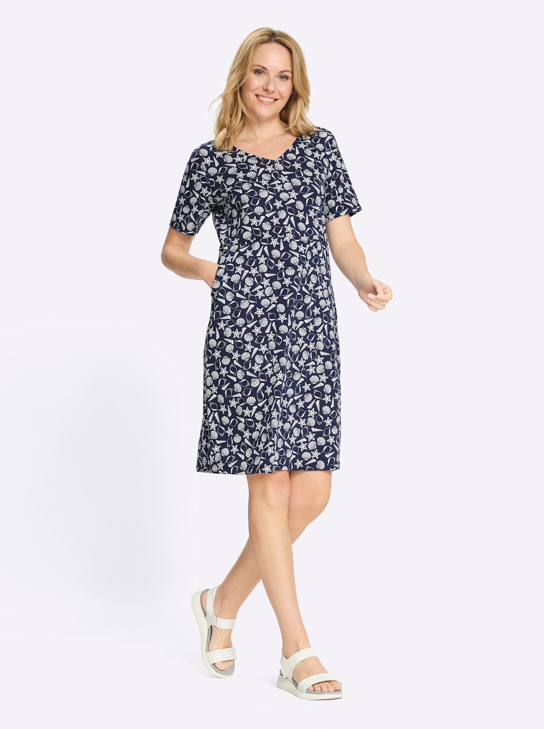 Sieh an! Etuikleid Jersey-Kleid Kurzarm