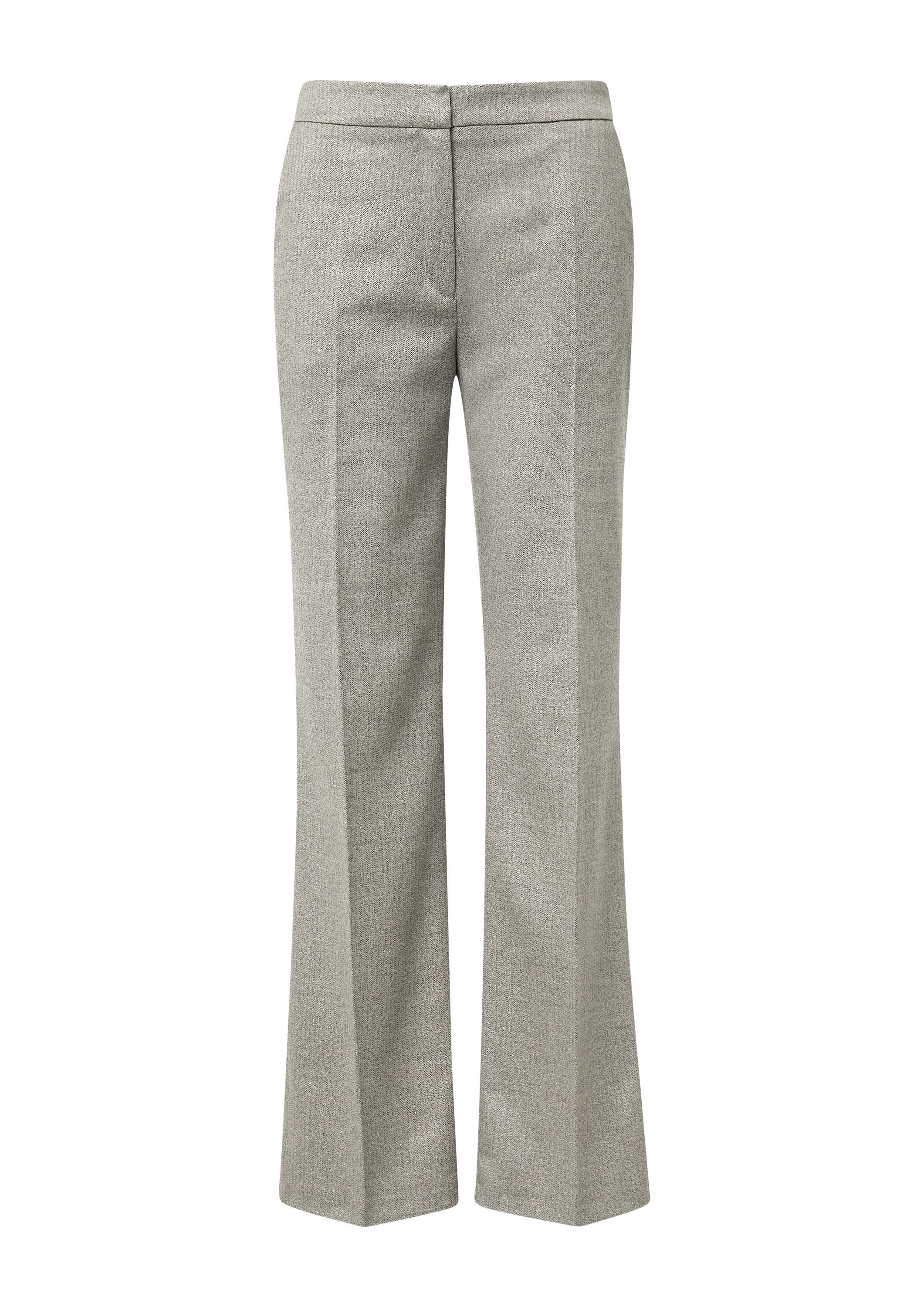 s.Oliver Chinos Hose Elegante Stoffhose mit weitem Bein und Glitzergarn