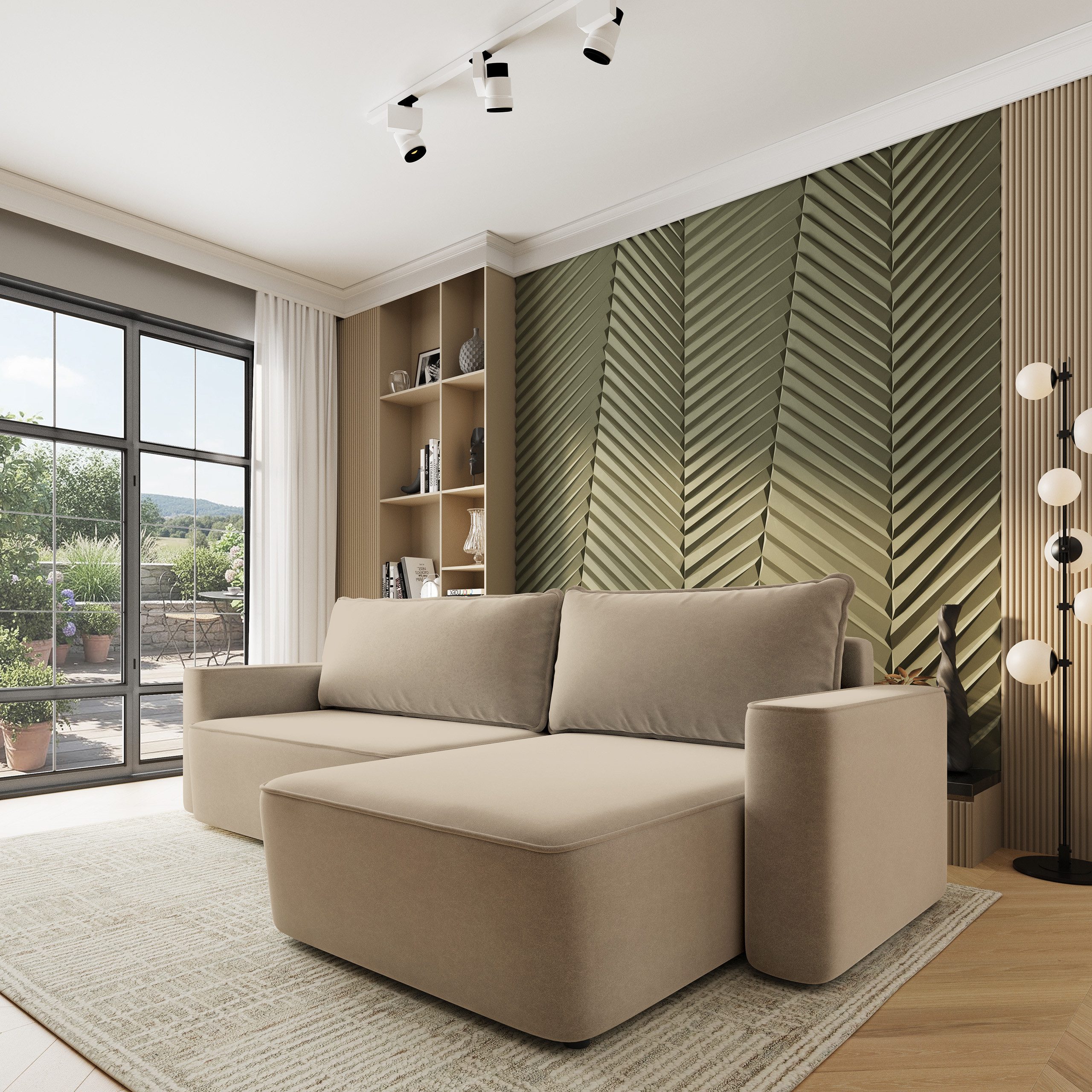 Masseno Ecksofa BELARO mit Schlaffunktion L-Form, Sofa mit Bettkasten