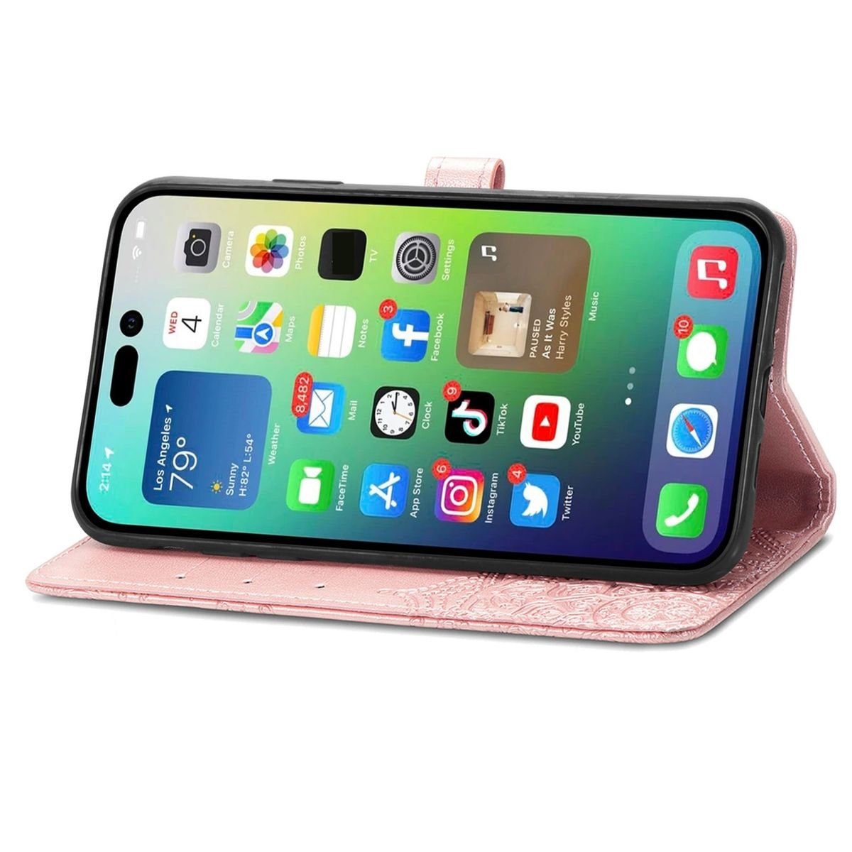 König Design Handyhülle Apple iPhone 15 Pro Max, Schutzhülle Schutztasche Case Cover Etuis Wallet Klapptasche Bookstyle
