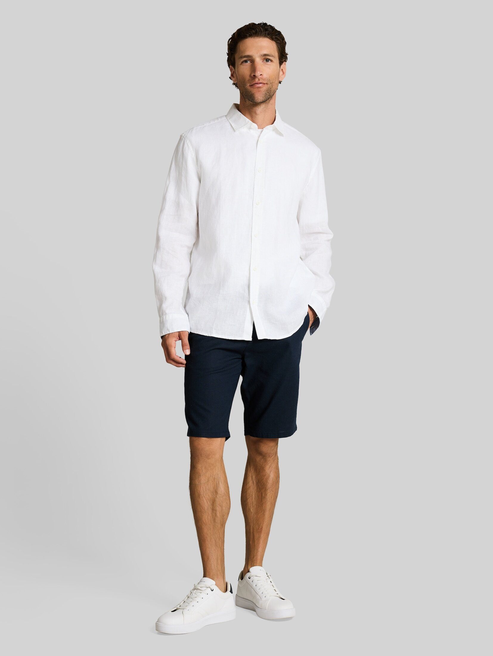 TOM TAILOR Shorts Hosen & Chino TTREGULAR Chino Shorts mit Leinenanteil