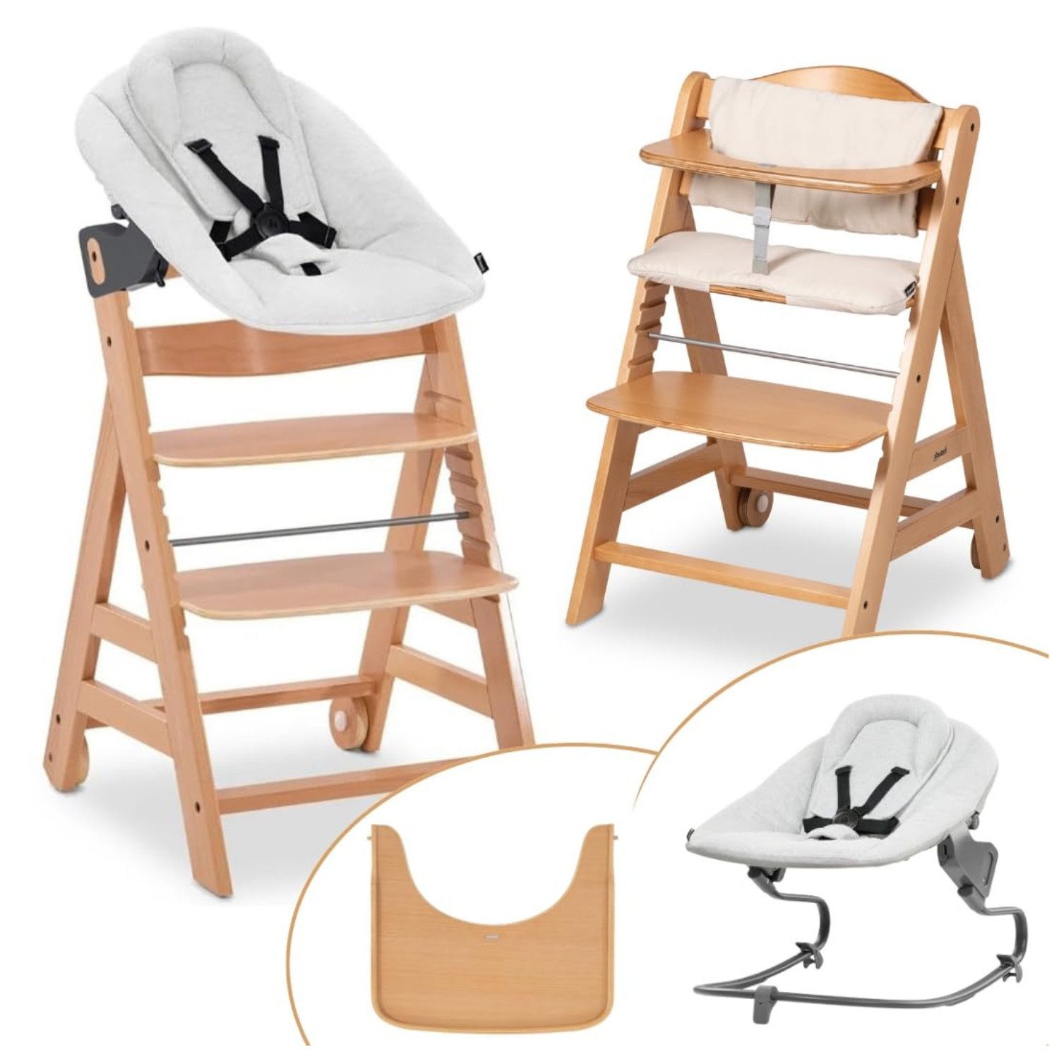 Hauck Hochstuhl Beta Plus Natural - Newborn Set Premium (Set), Babystuhl ab günstig online kaufen