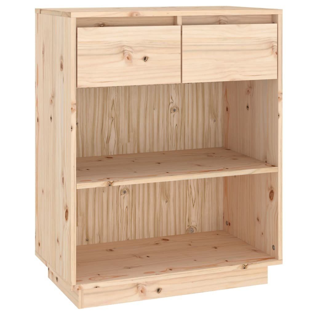 vidaXL Sideboard NA Beistellschrank 60x34x75 cm Massivholz Kiefer
