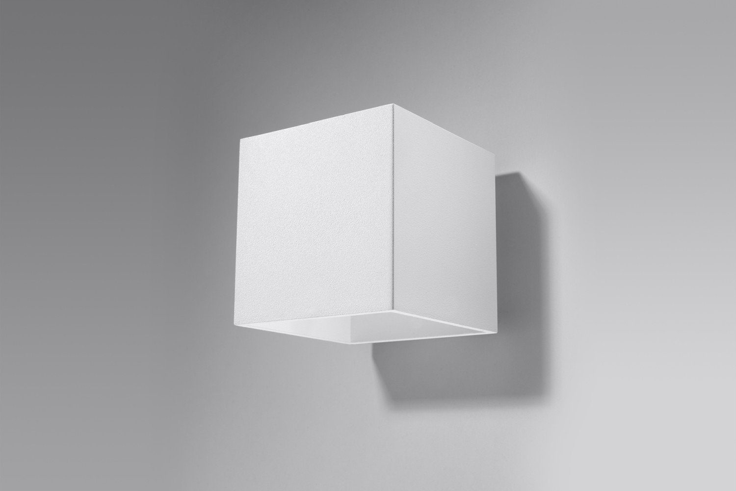 klein Weiß Bauhaus H:10cm Licht-Erlebnisse Aufbaustrahler GEO, Treppe eckig Wandleuchte wechselbar, LED Warmweiß, Flur