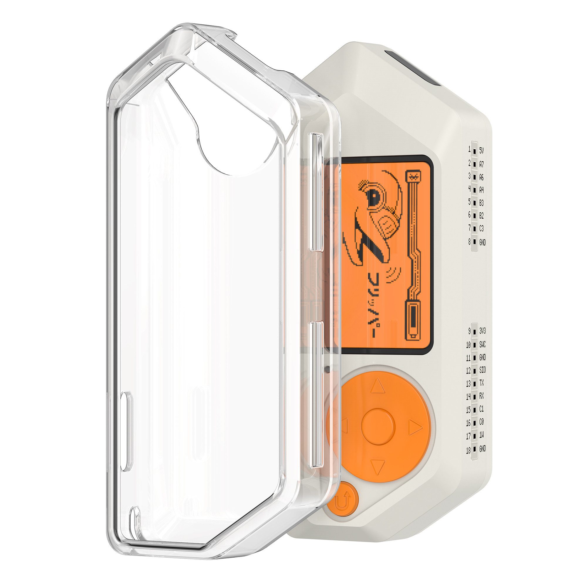 kwmobile Handytasche TPU Schutzhülle für Flipper Zero Hülle (1-tlg), Transparentes TPU-Case für Multifunktionsgerät