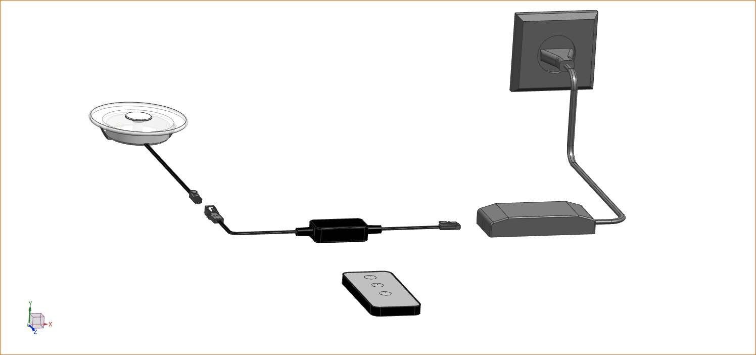 Funk-Controller 36-72W LED dimmbar Fernbedienung kalb kalb Wandtaster 12-24V Set