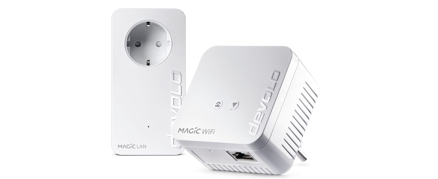 DEVOLO Magic 1200 WiFi mini Starter Kit WLAN-Repeater, WLAN Verstärker,  Mesh, Access point, Steckdose
