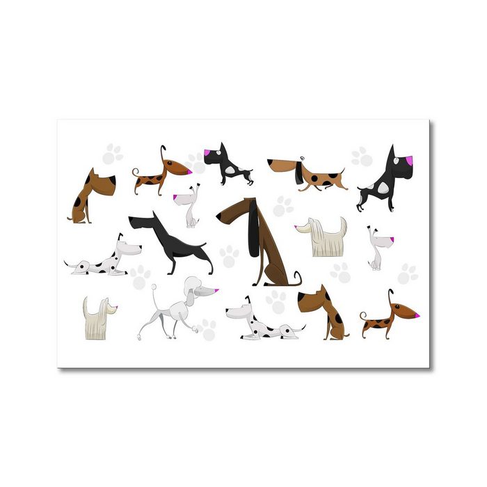 WandbilderXXL Leinwandbild Cartoon Dogs (1 St) Wandbild in 6 Größen erhältlich