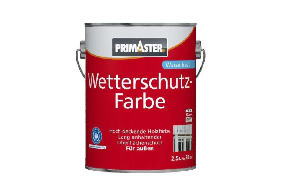 Primaster Holzschutzlasur Primaster Wetterschutzfarbe 2,5 L braun