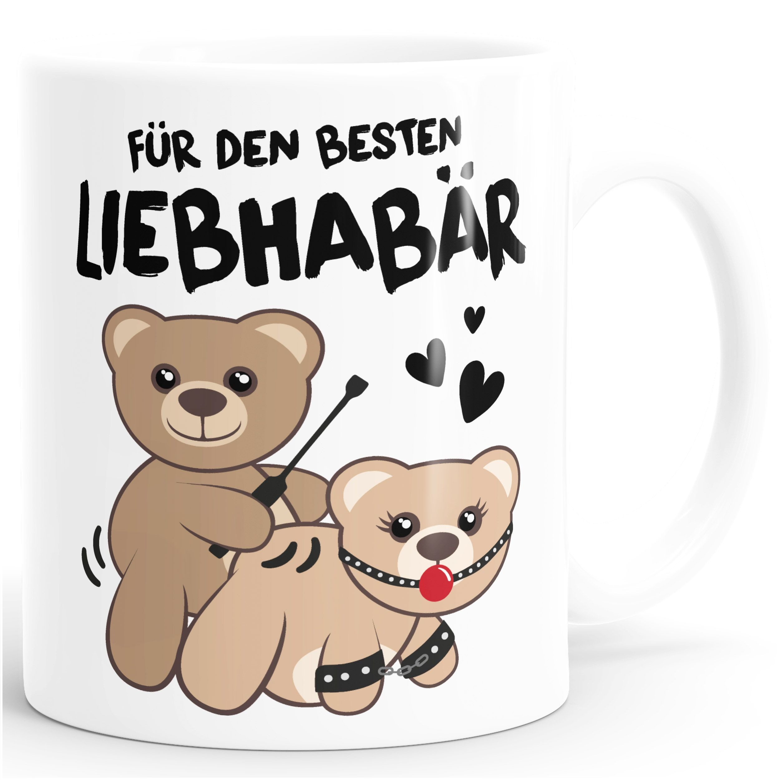 MoonWorks Tasse Kaffee-Tasse Liebe lustig Bär Geschenk Partner Mann Liebhaber, Keramik