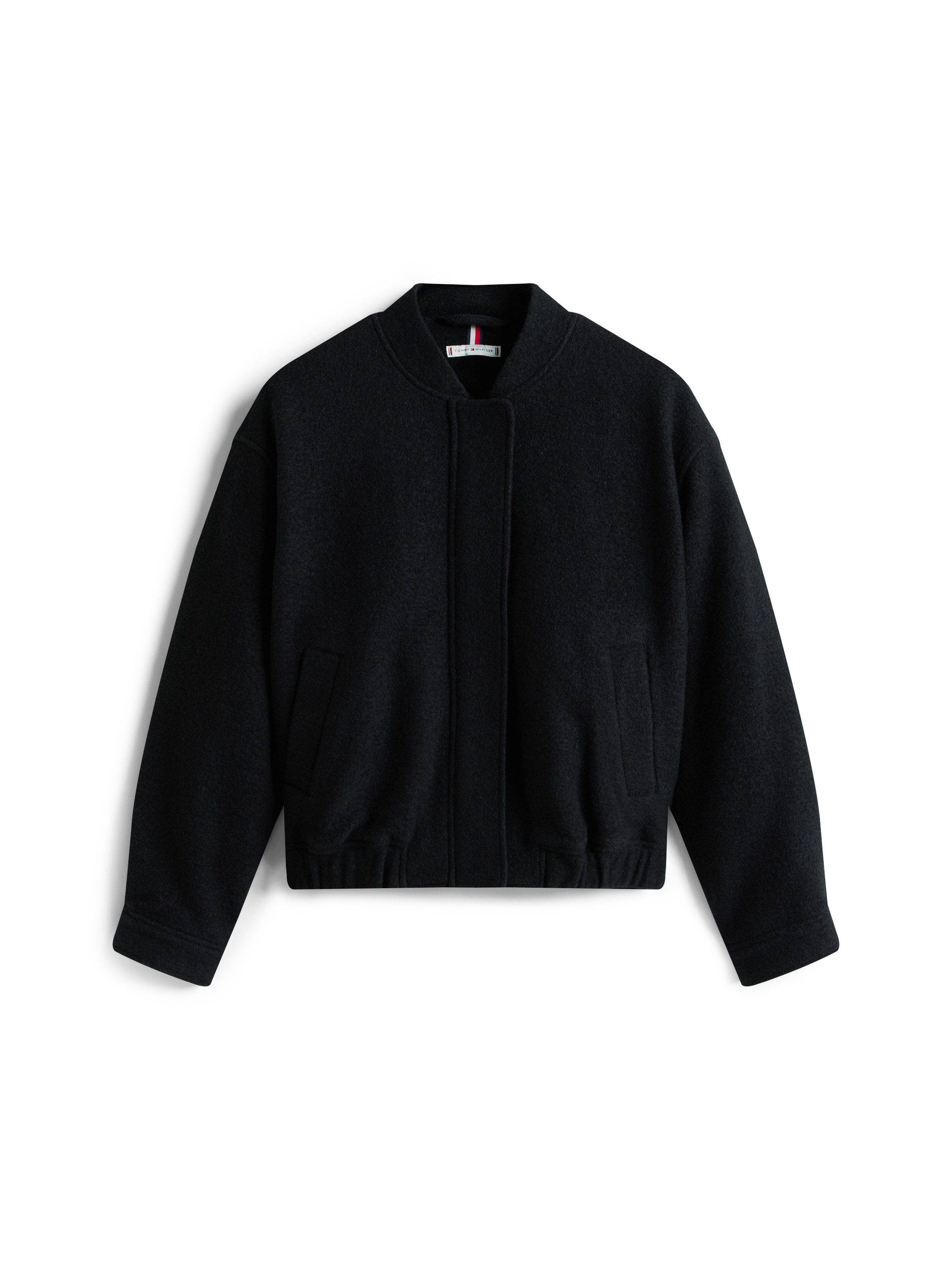 Tommy Hilfiger Bomberjacke WOOL TEXTURE REG BOMBER mit Wolle